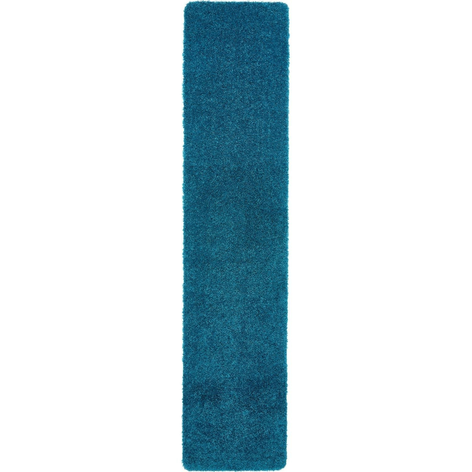 Rackhams Tufted Washable Rug – Teal Colour - 67X200 Cm