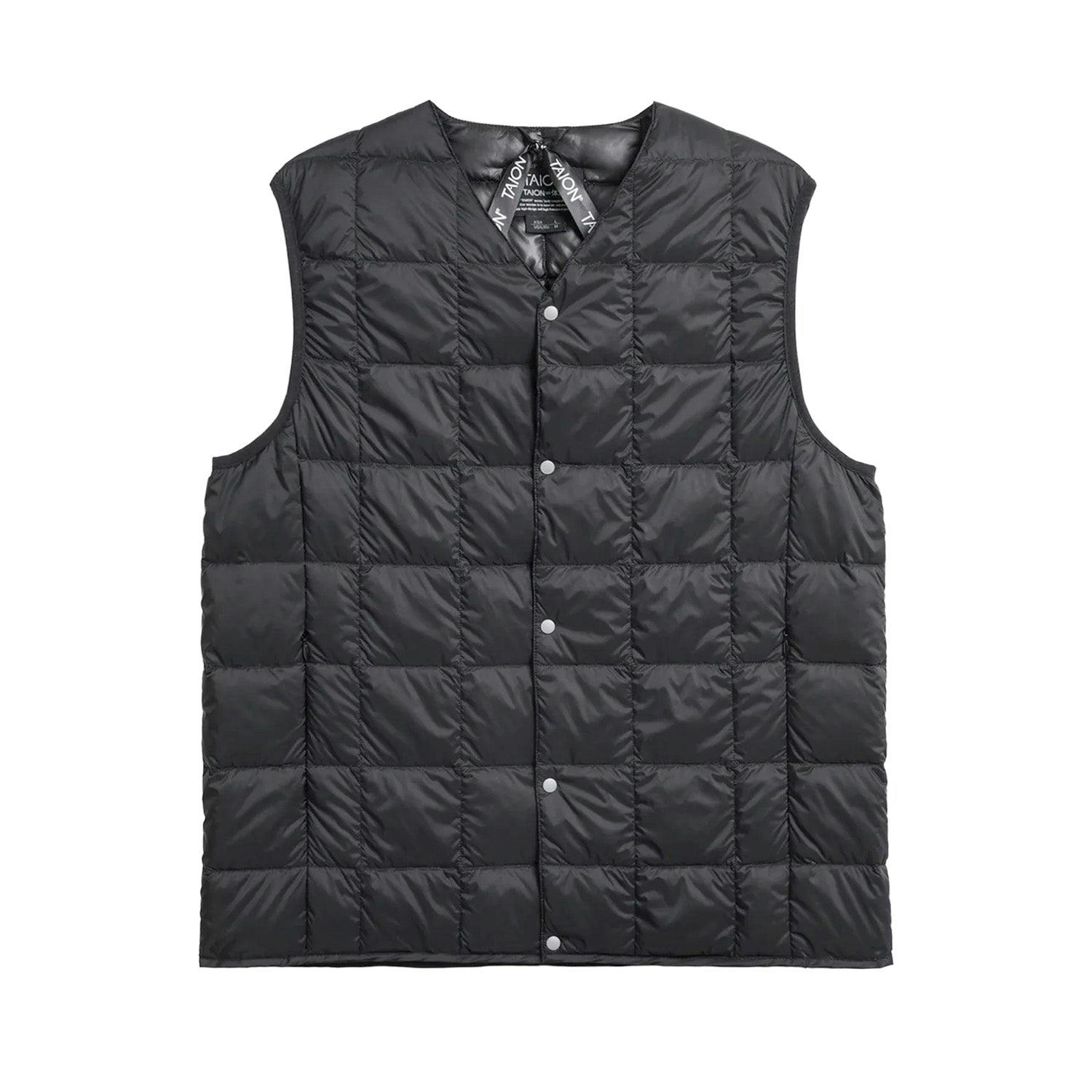 Taion Black Original V Neck Down Vest - Medium