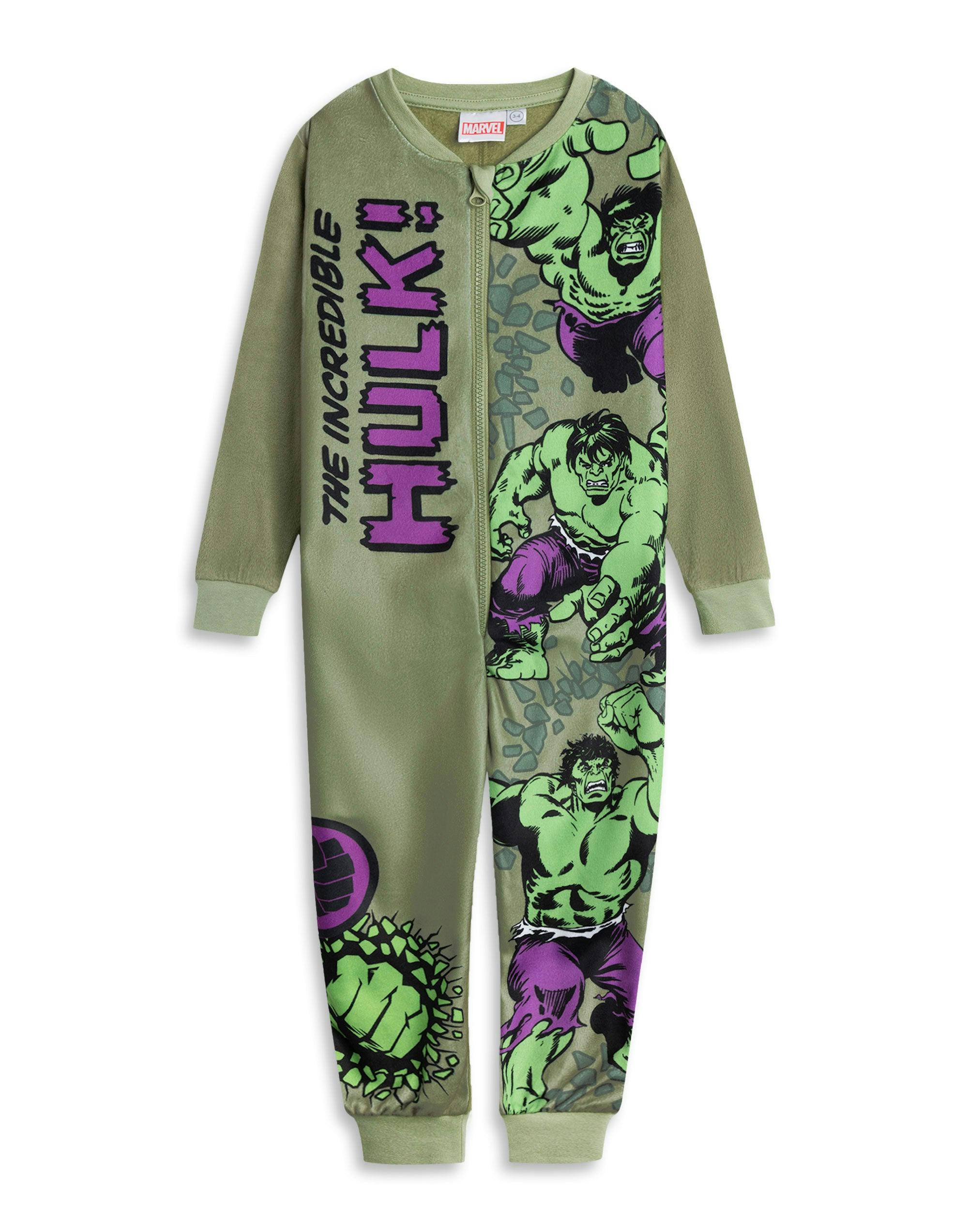 Vanilla Underground Boys Green Marvel Character Onesie - 7-8 Years