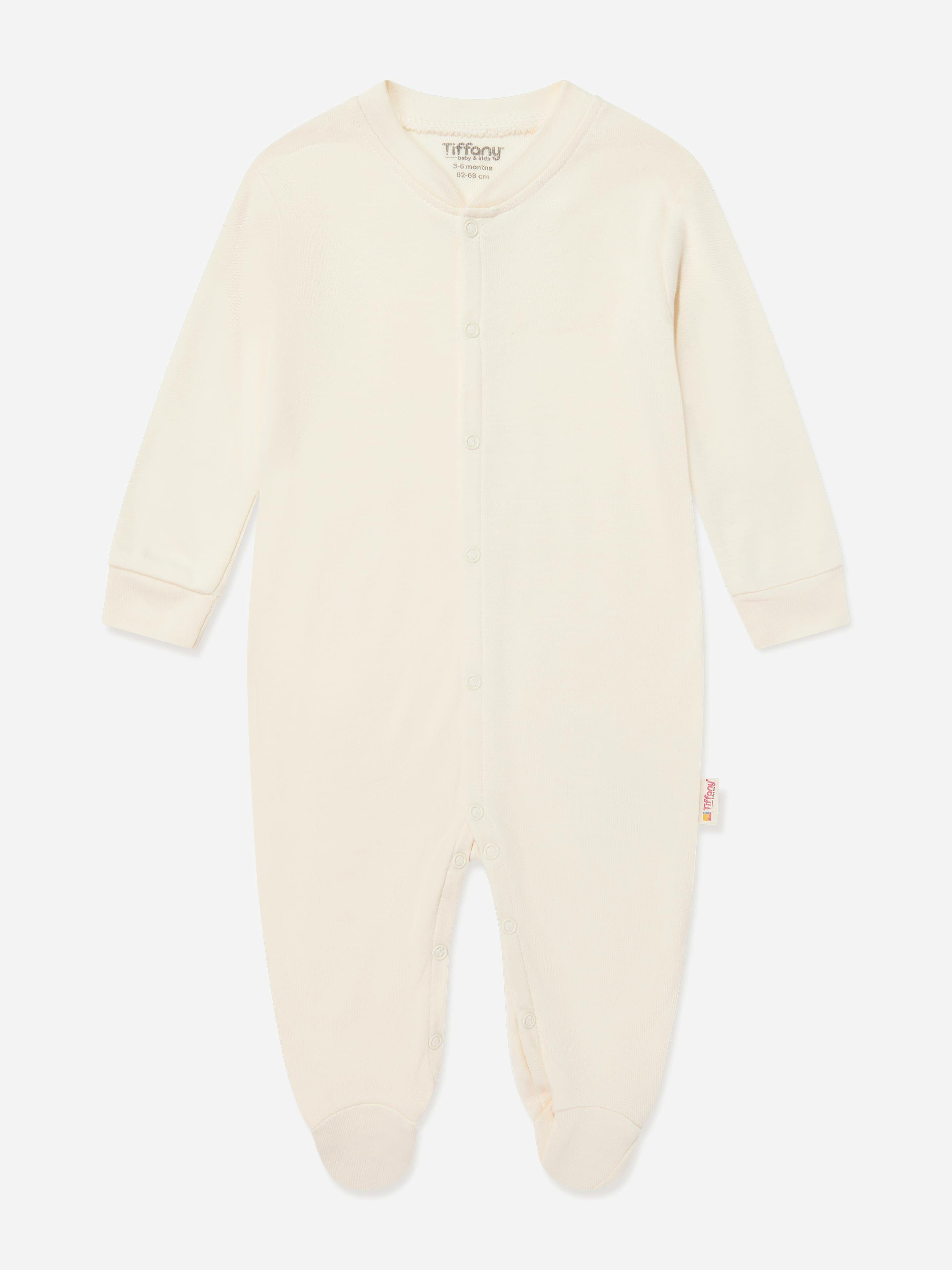 Tiffany Men's Ivory Baby Bambu Babygrow In - 0 - 3 Mths