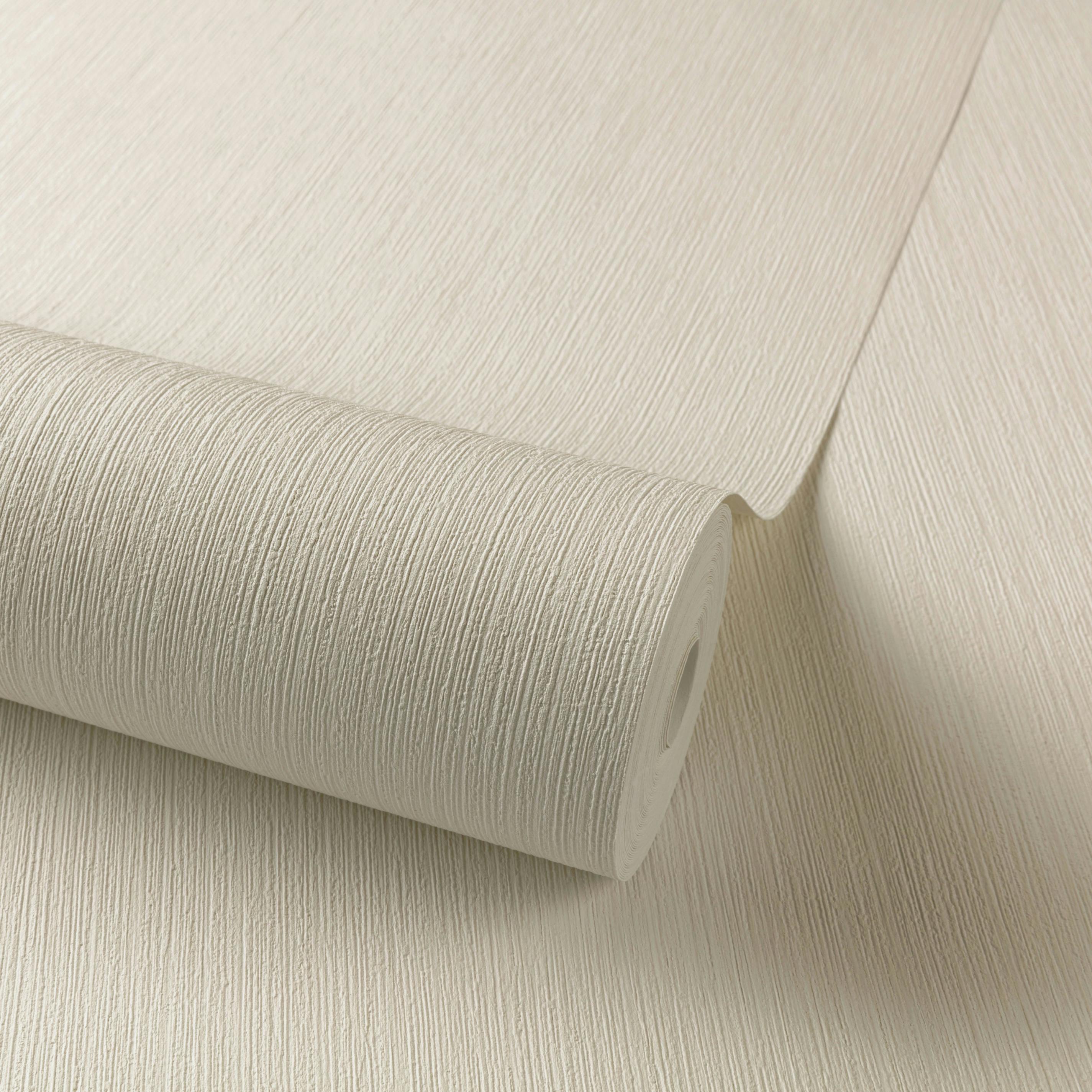 Grandeco White Brushstroke Effect Plain Matisse Textured Wallpaper, Off