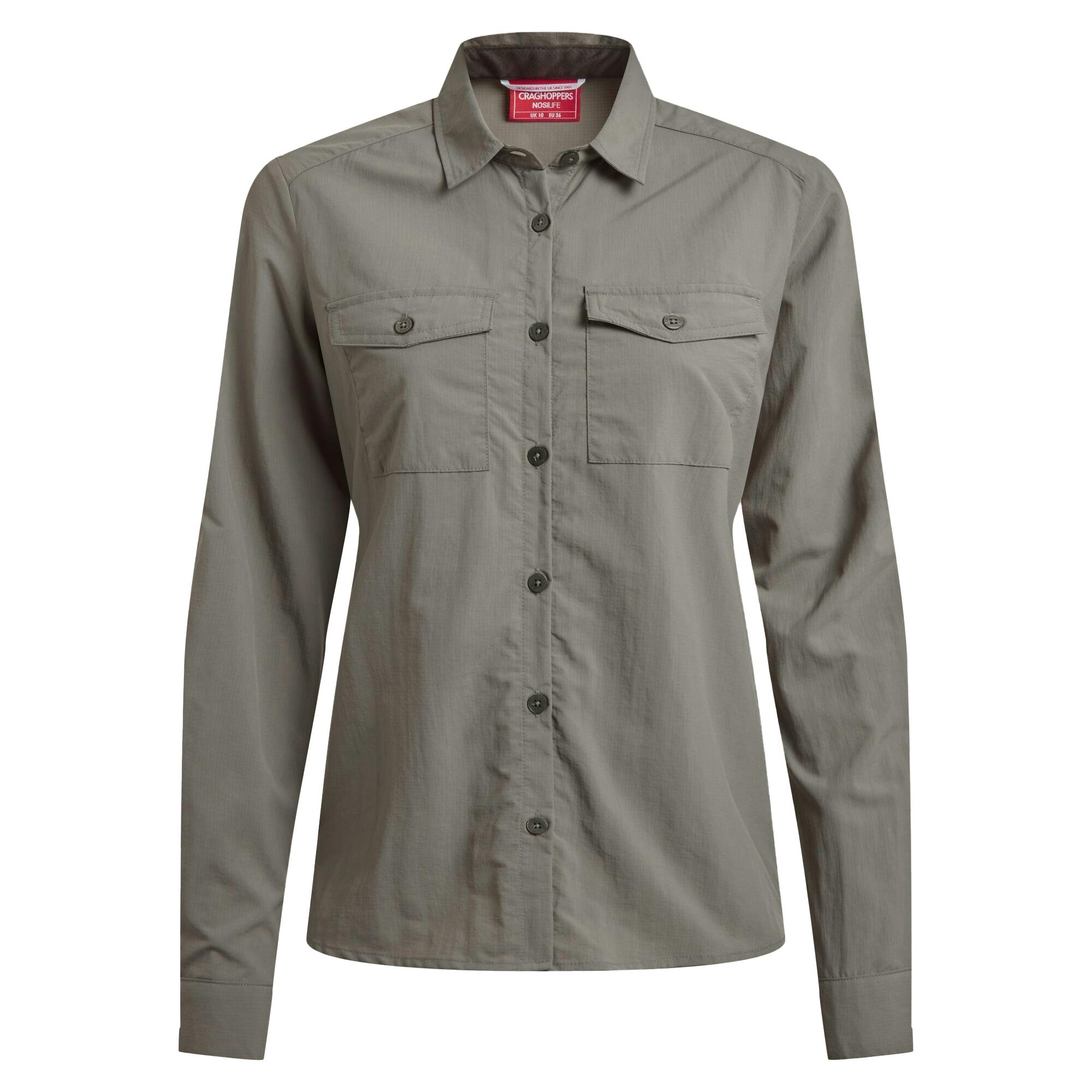 Craghoppers Women's Loukkos Nosilife Long-Sleeved Shirt - Vert - 20 Uk - Vert - 100% Mixed