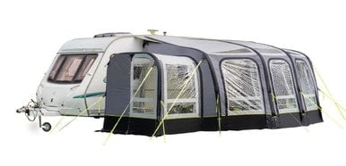 Olpro Light View 420 Caravan Inflatable Porch Awning With Porch Extension