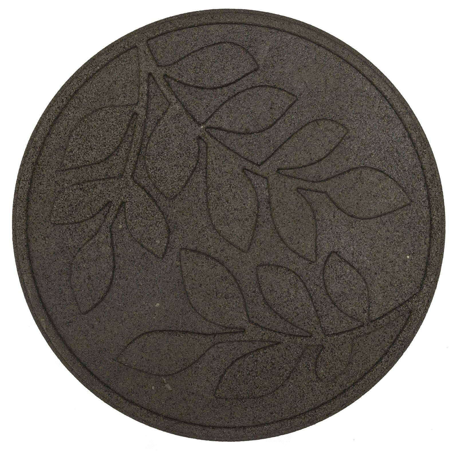 Rackhams Brown Eco-Friendly Garden Stepping Stones - Leaf - Earth (Brown) - Pack Of 1