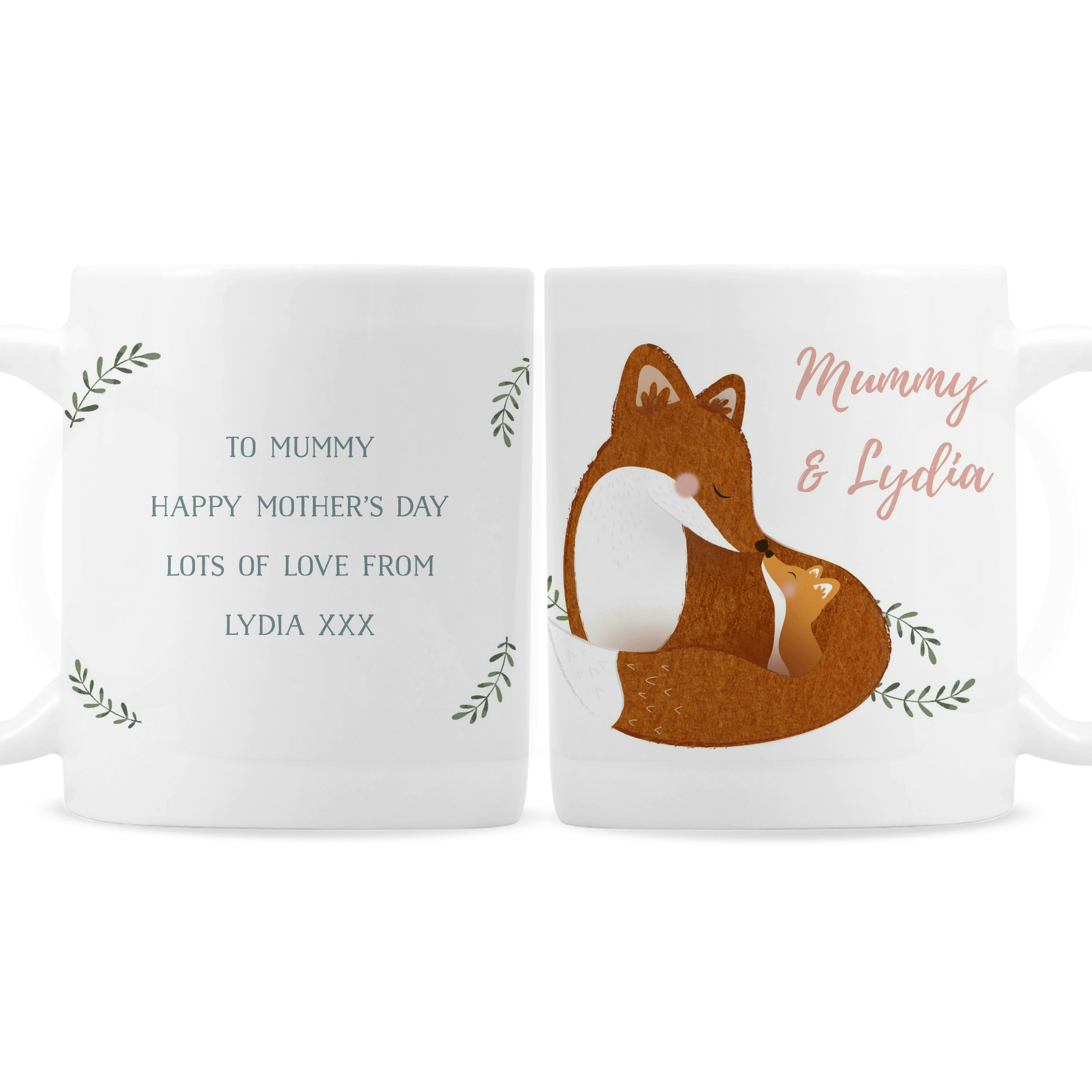Personalised Memento Company Personalised Mummy And Me Fox Mug