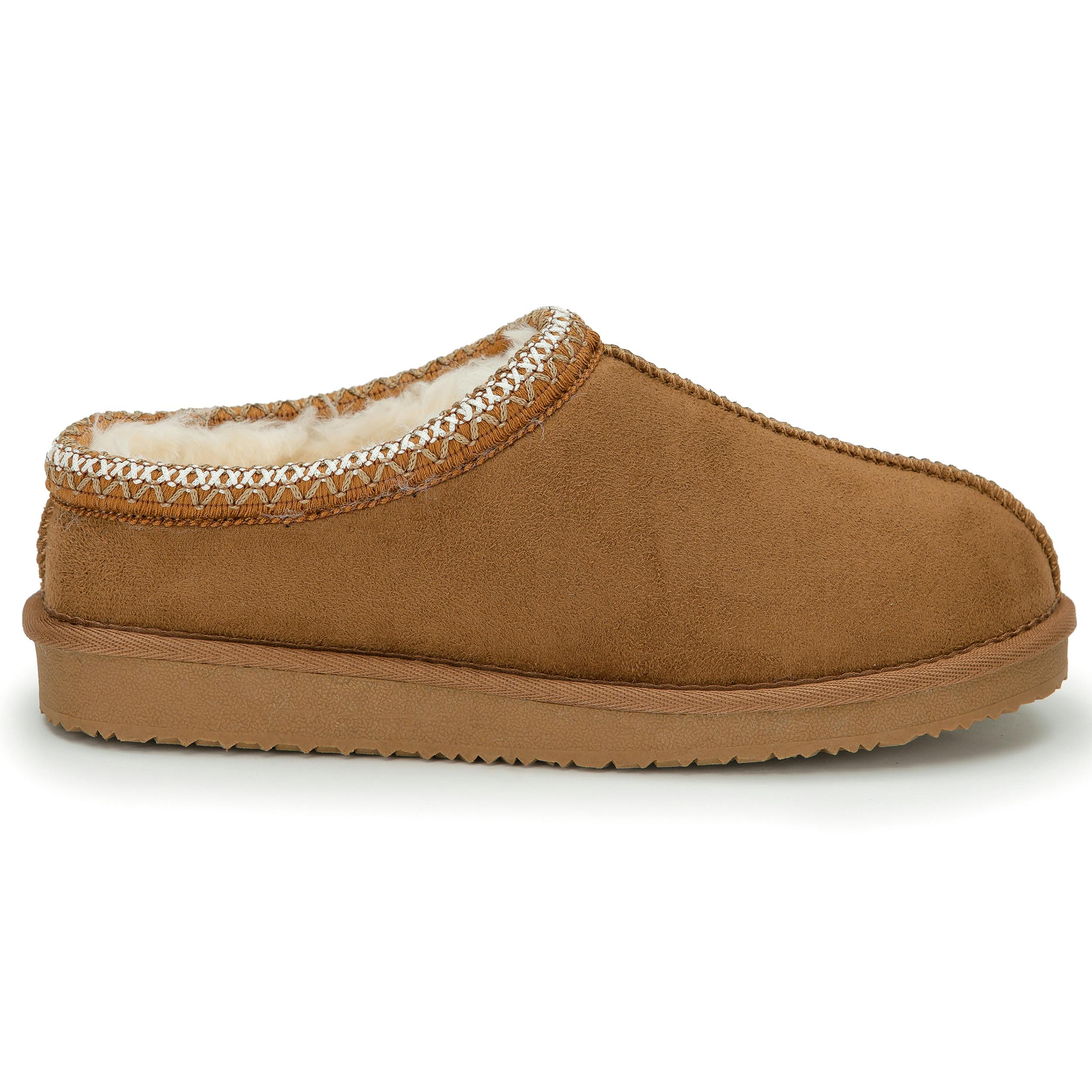 Viva Women's Flexible Anti-Slip Sole Memory Foam Slip-On Slippers - 7 - Chestnut - Chestnut