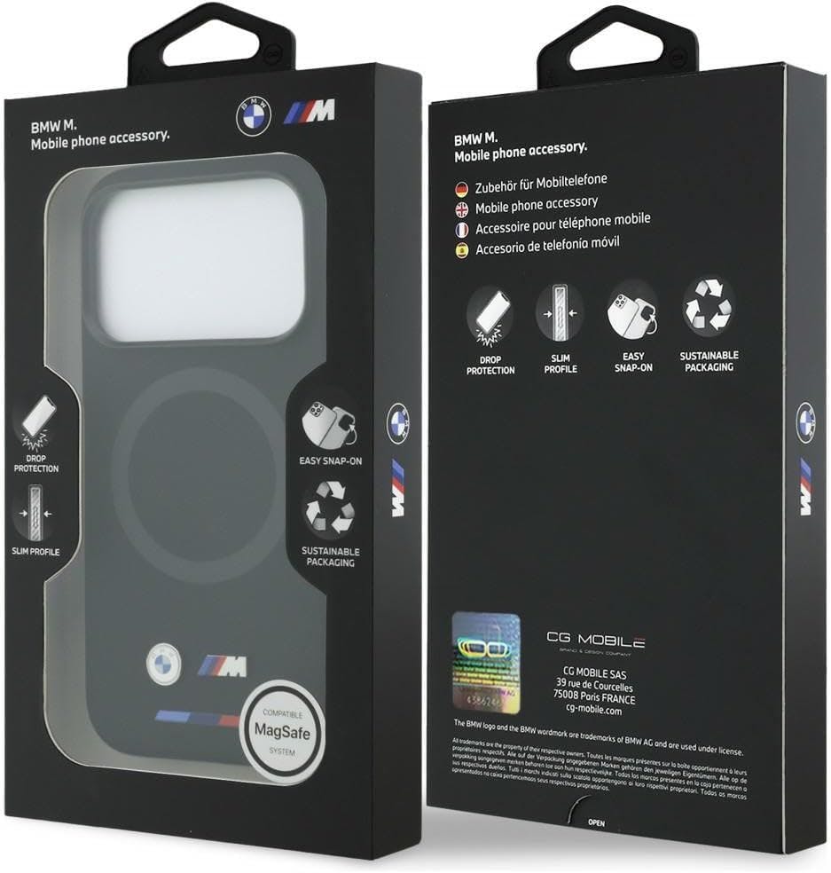 Guess Black Bmw M Series Liquid Silicone Case With Magsafe For Iphone 17 Pro 6.3" - Bmhmp17l25sitbok