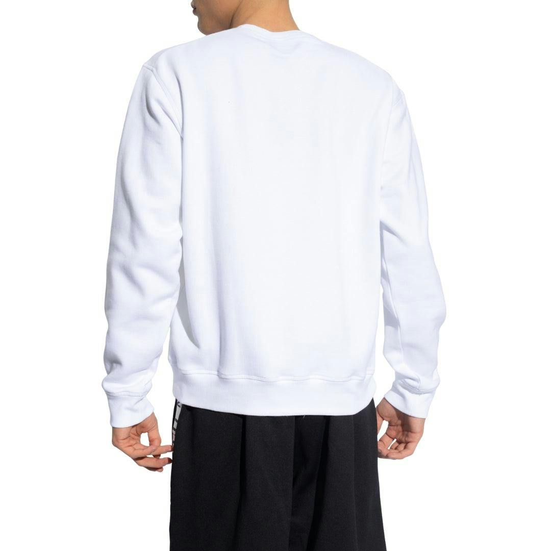 Dsquared2 Unisex White/Black Adult Cool Icon Logo Sweatshirt - Xs - 100% Cotton