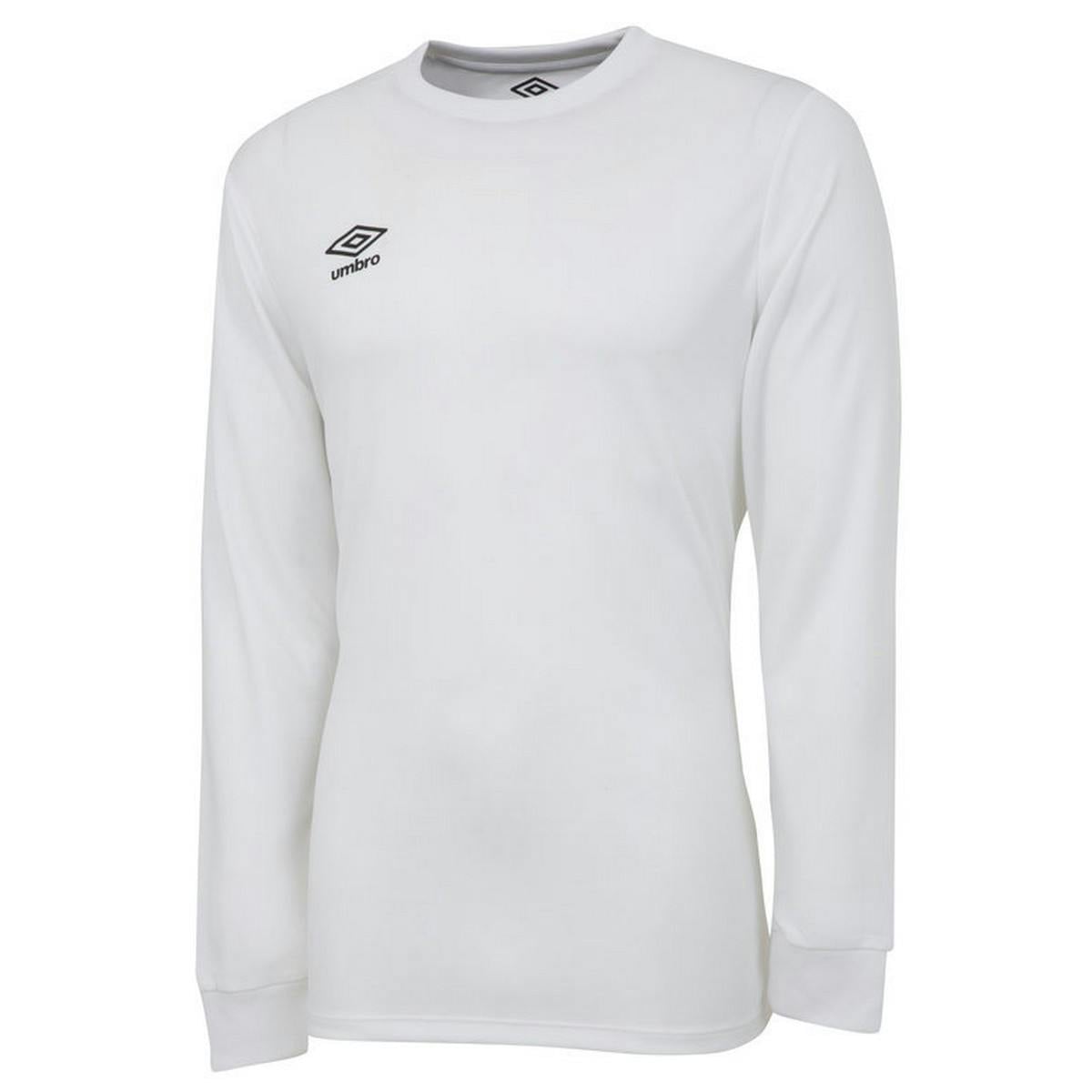 Umbro Men's White Club Long-Sleeved Jersey - Xxl - 100% Polyester