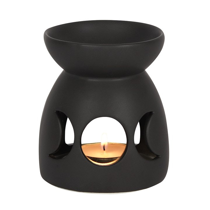 Serano Black Triple Moon Cut Out Oil Burner