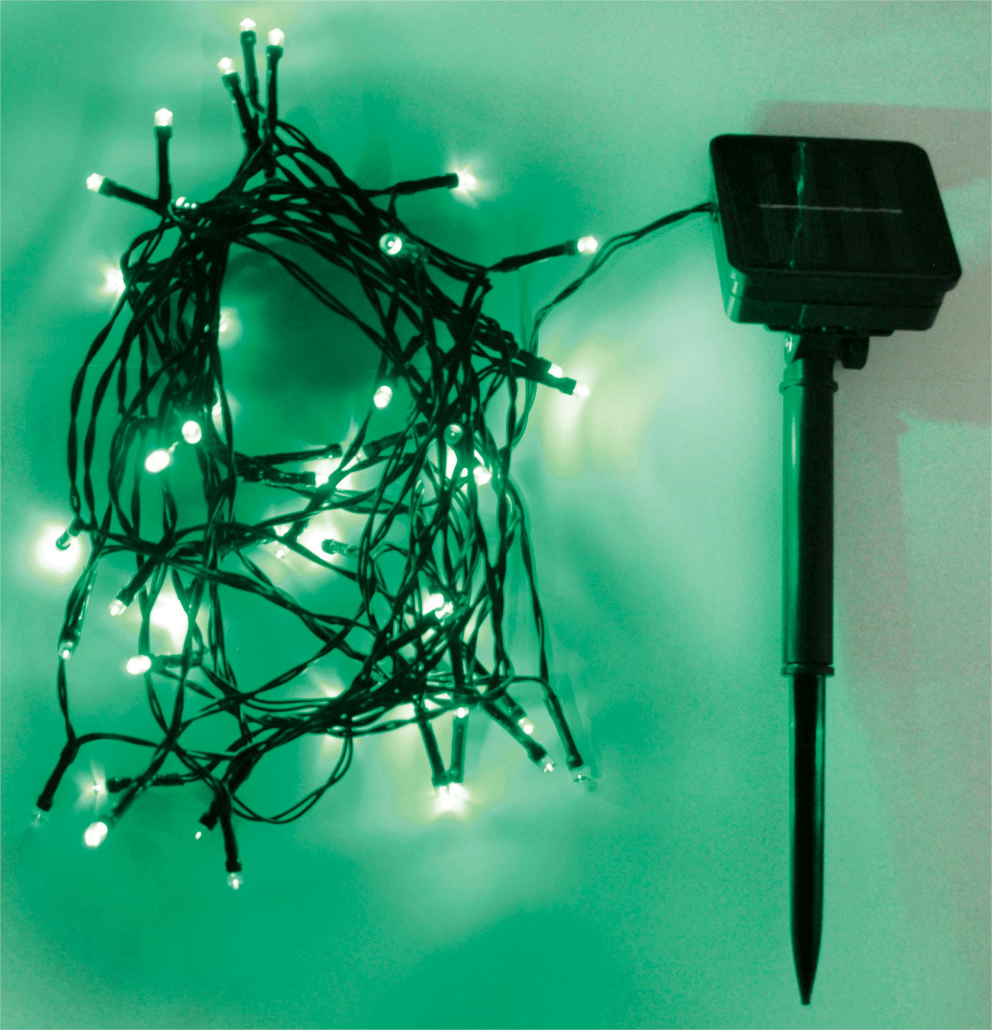 Rackhams Light 200Led Solar String Grn