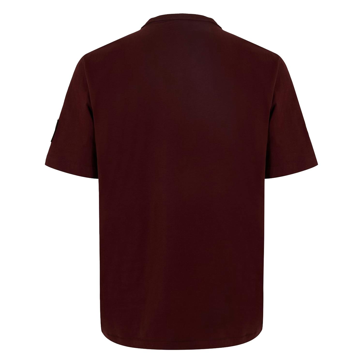 Calvin Klein Men's Badge Crew Neck Regular T-Shirt - Mocha - Xxl - Mocha - 100% Cotton
