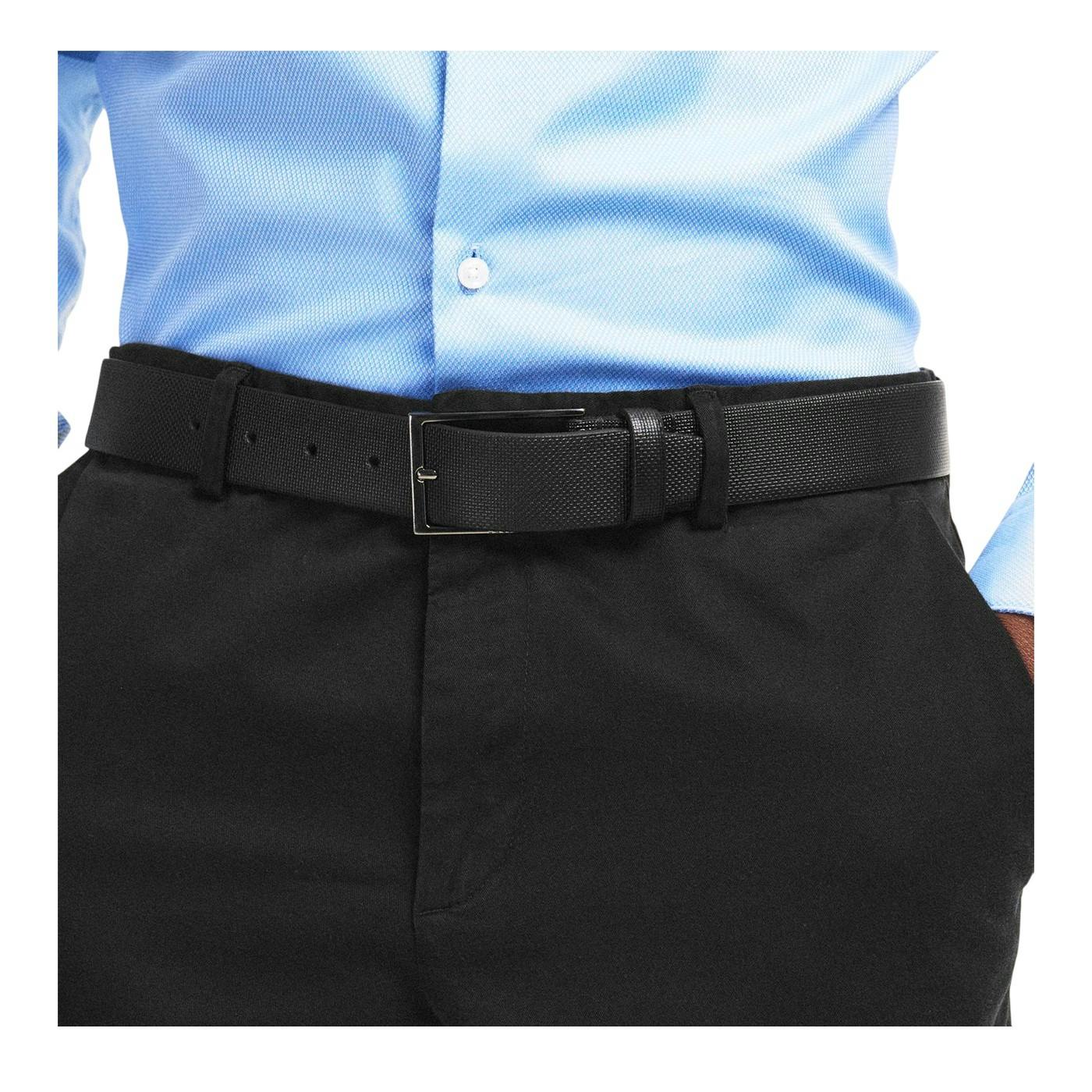 Boss Men's Black Carmello Leather Dress Belt - 85Cm - 100% Mixed