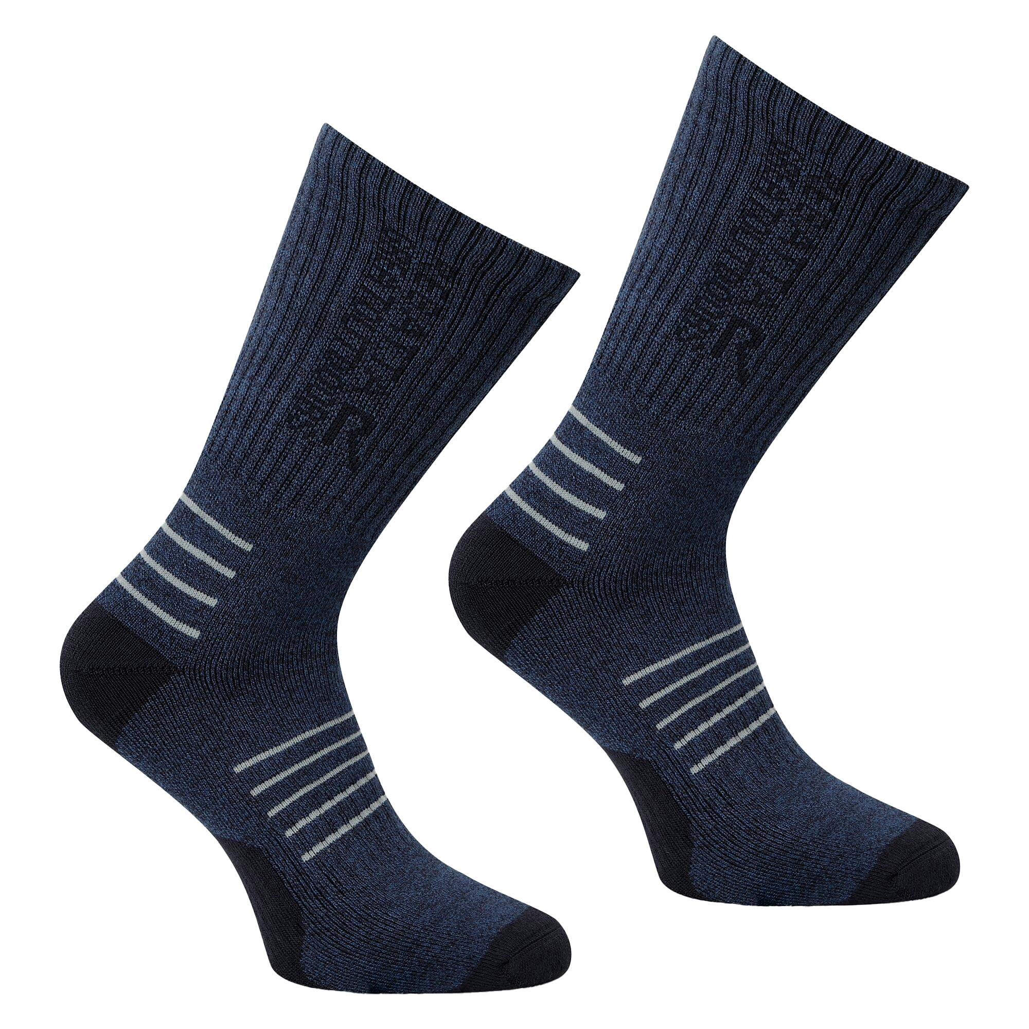 Regatta Men's Dark Bamboo Crew Socks - Navy/ Steel - Navy/ Steel - 9 Uk-12 Uk