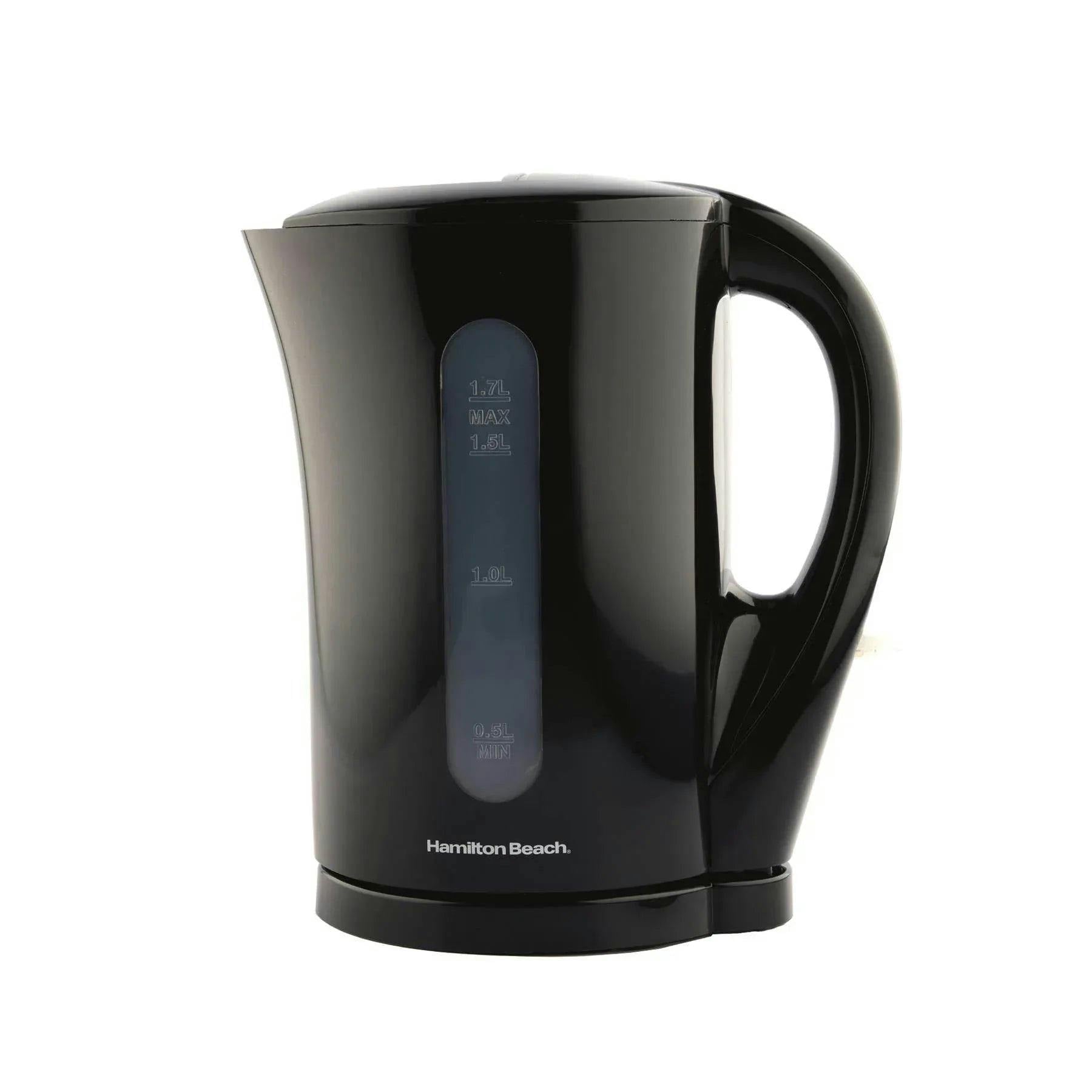 Hamilton Beach Black Essential 1.7L Plastic Kettle - Image 5