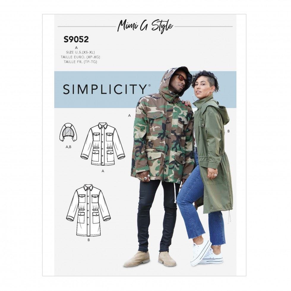 Simplicity Women's Sewing Pattern 9052, Jackets, Coats For Men, Teenagers, A (Xs-S-M-L-Xl) - Intermediate - A (Xs-S-M-L-Xl)