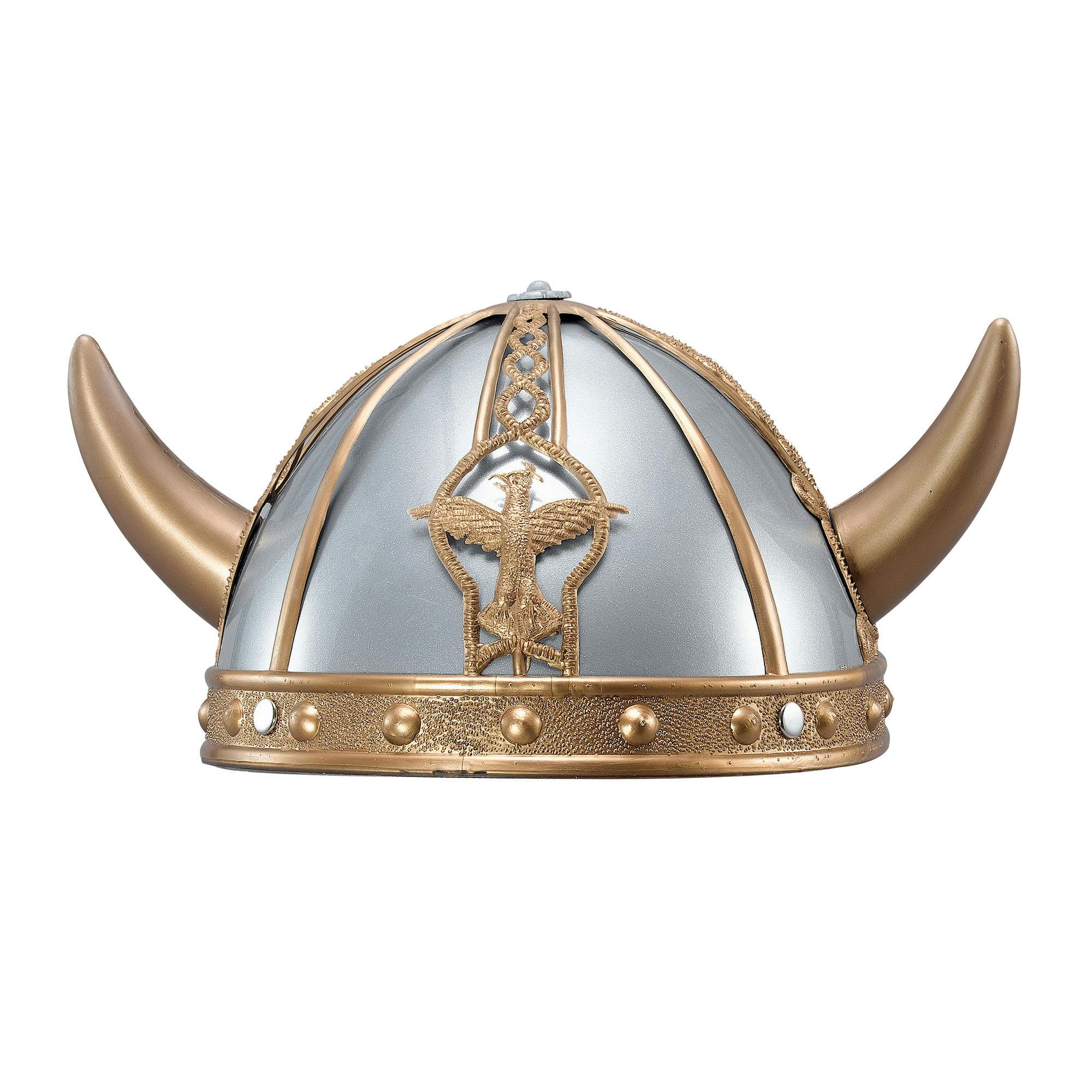 Bristol Novelty Boys Grey/Gold Horned Viking Helmet - One Size