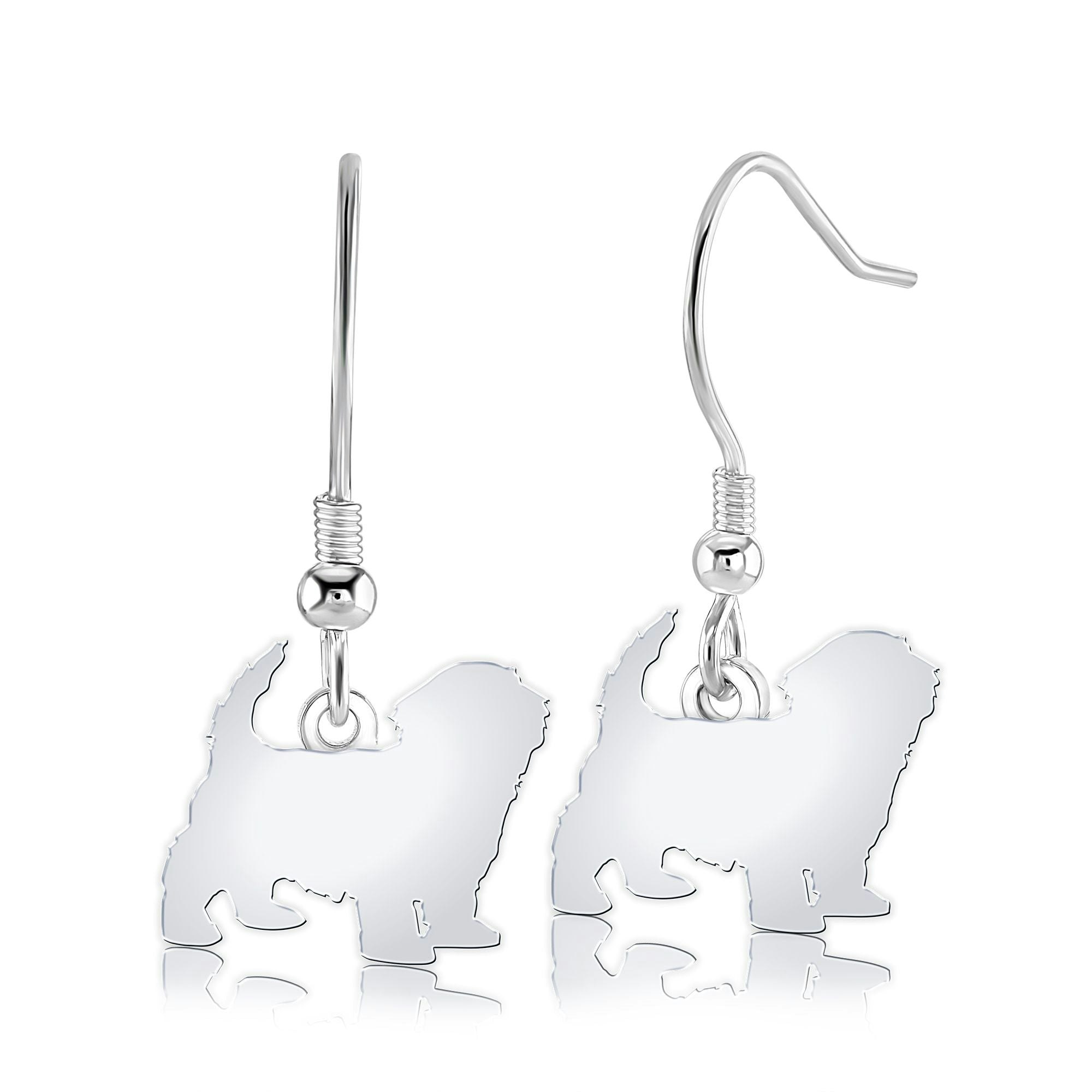 Mylee London Silver Havanese Silhouette Earrings - No - Hook