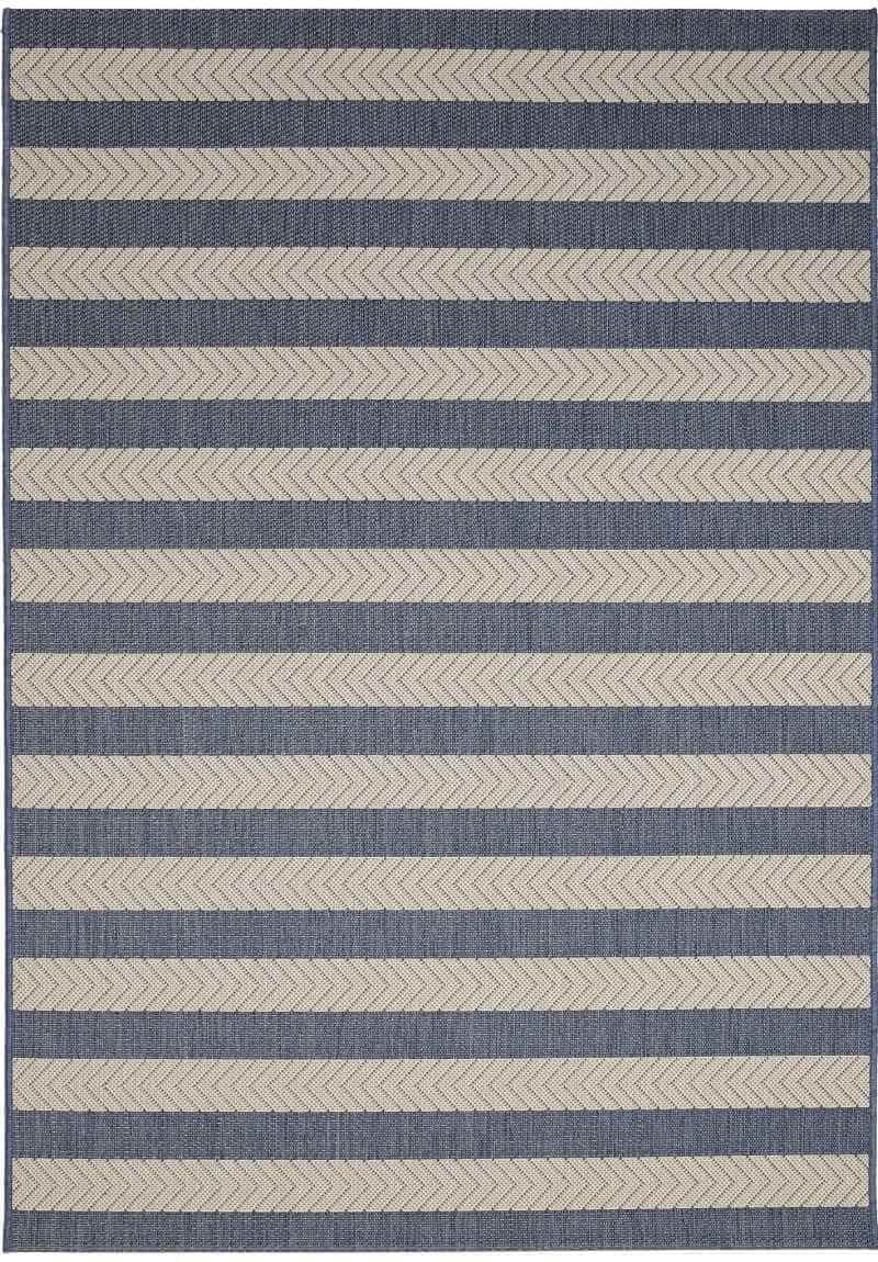 The Rugs Blue County Stripe Rug – Indoor & Outdoor - 200X290 Cm