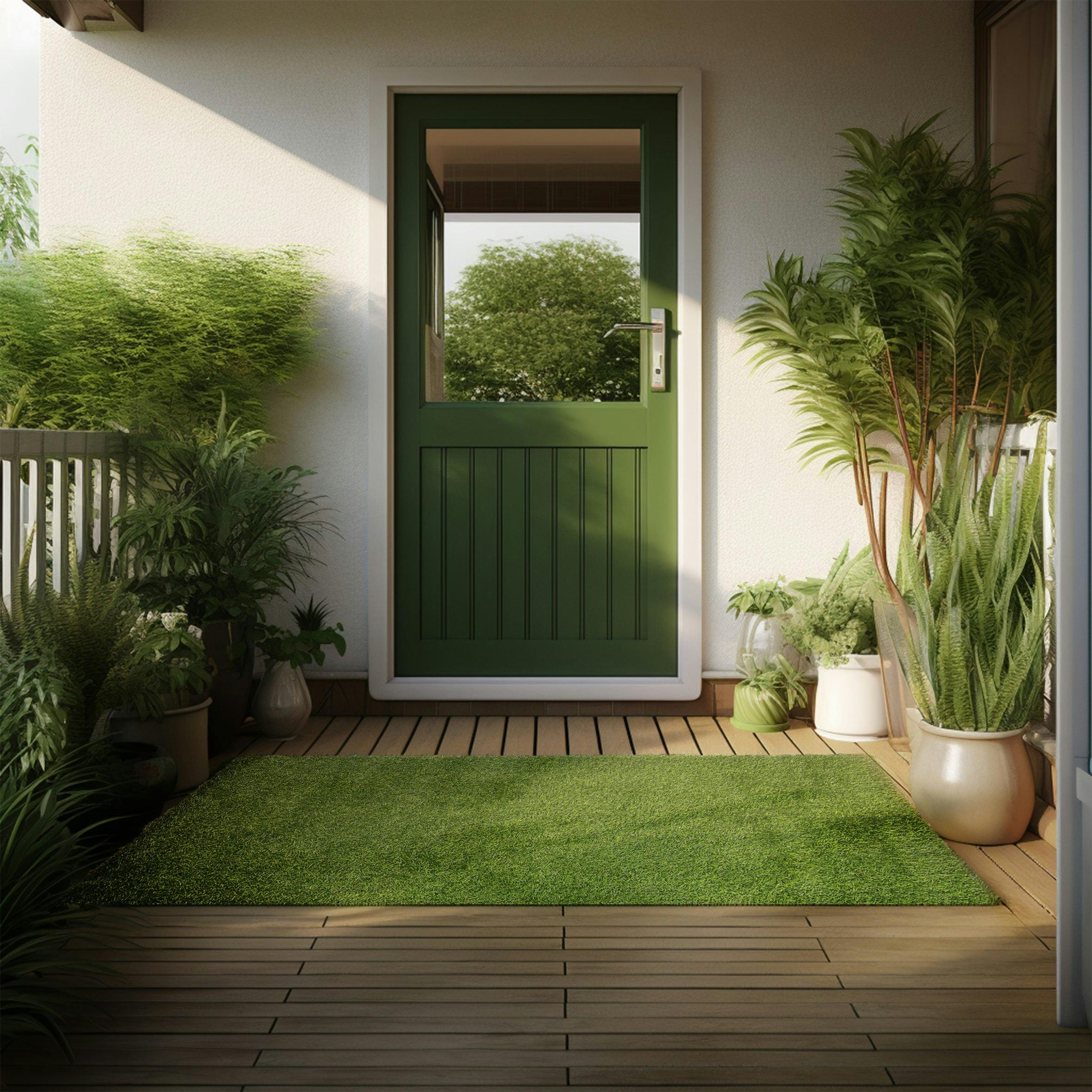 Nicoman Artificial Grass Door Mat Garden Mat Fake Grass Turf 70cm x 130cm Patio - Image 3