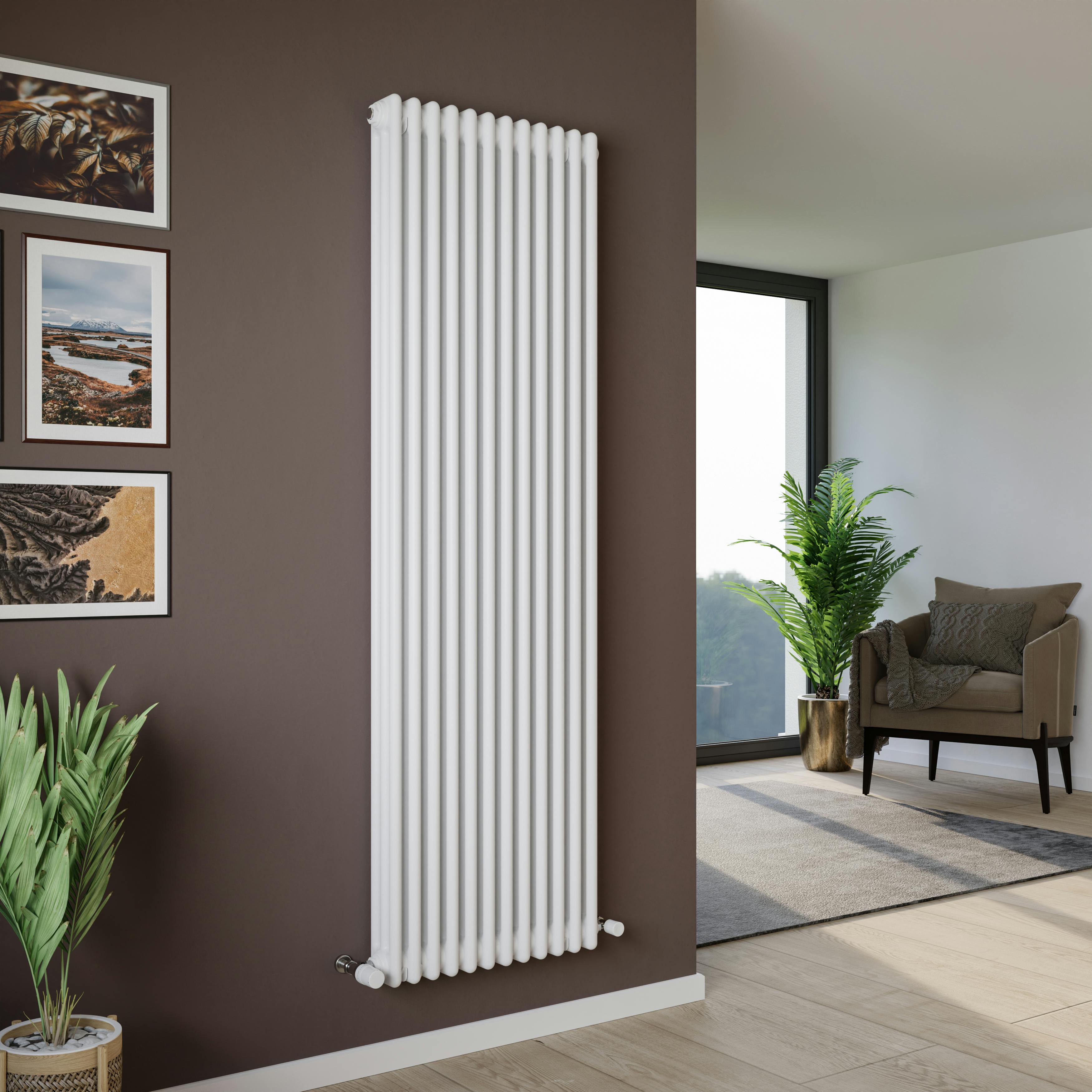 Agadon White Kylo 3 Column Traditional Radiator - 1800 X 560