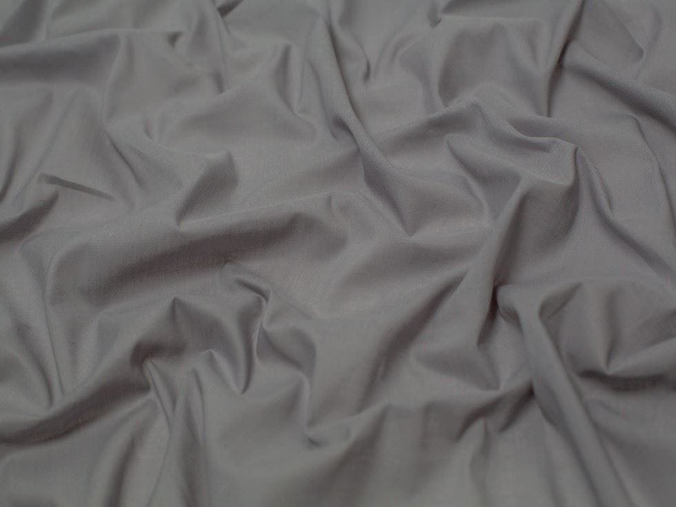 Minerva Grey Core Range Cotton Voile Fabric - Plain Design Dressmaking Fabric, 140 Cm / 56" Wide - Per Metre