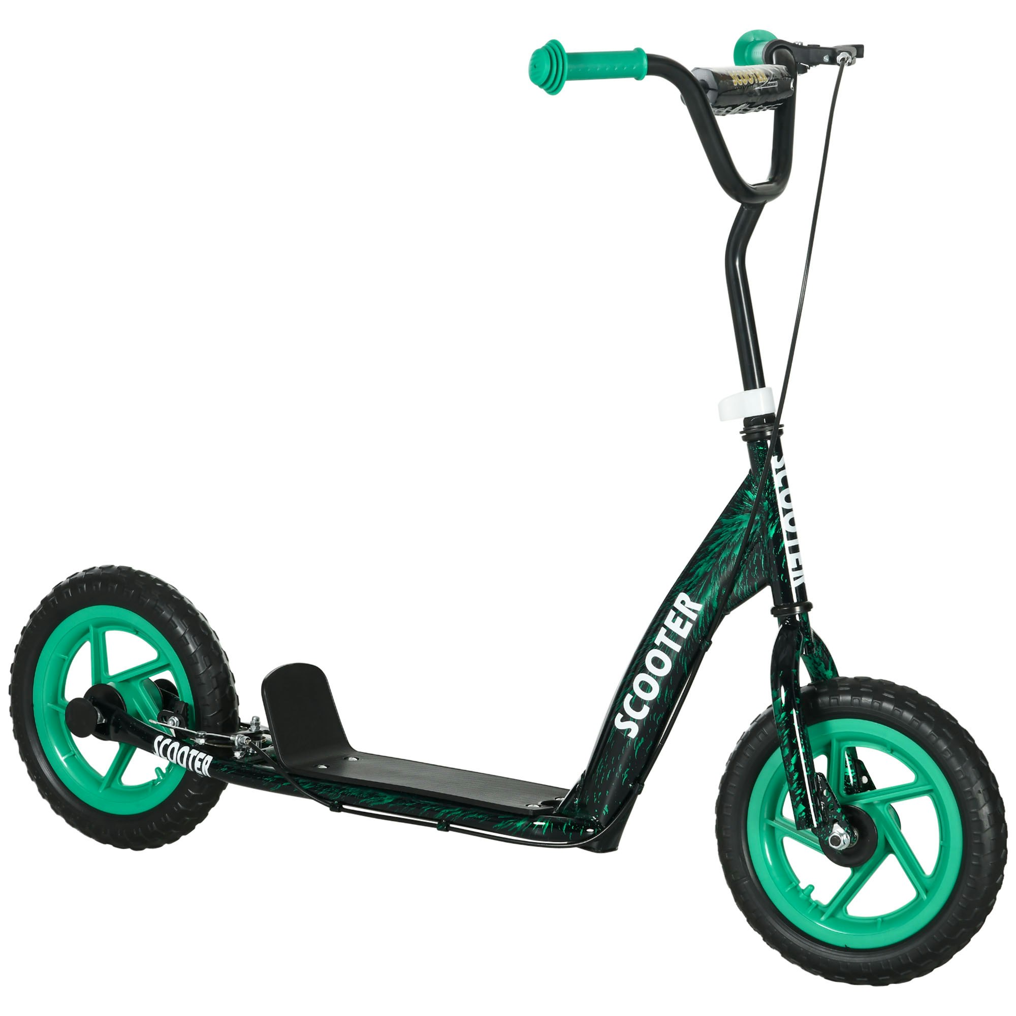 Aiyaplay Green Kids Scooter With Adjustable Handlebar, Kick Scooter - Kids Scooter 118L X Size 52W X 80-88H Cm
