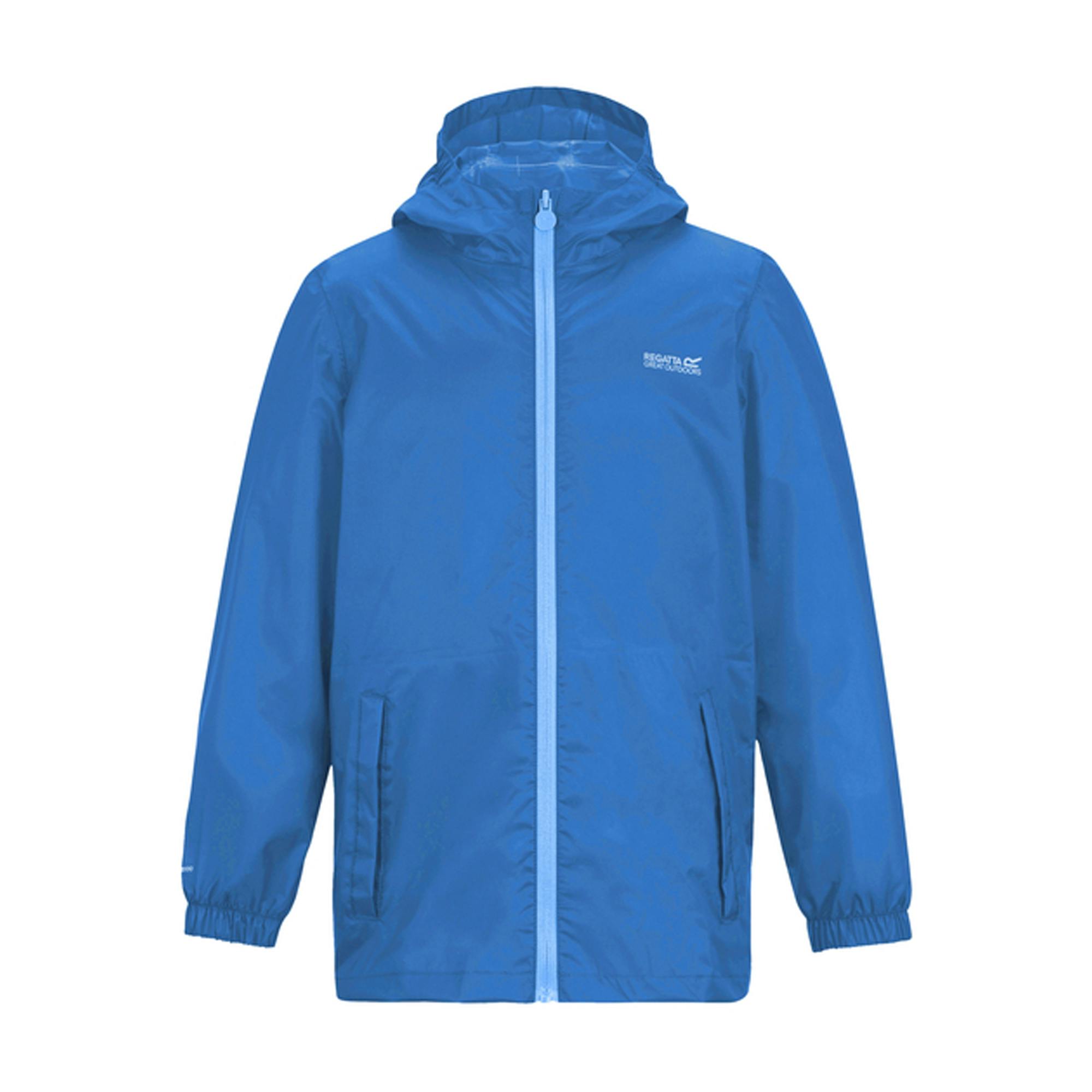 Regatta Black/Blue Great Outdoors Kids Pack It Jacket Iii Waterproof Packaway - Sonic - 2-3 Years - Sonic - 100% Polyamide
