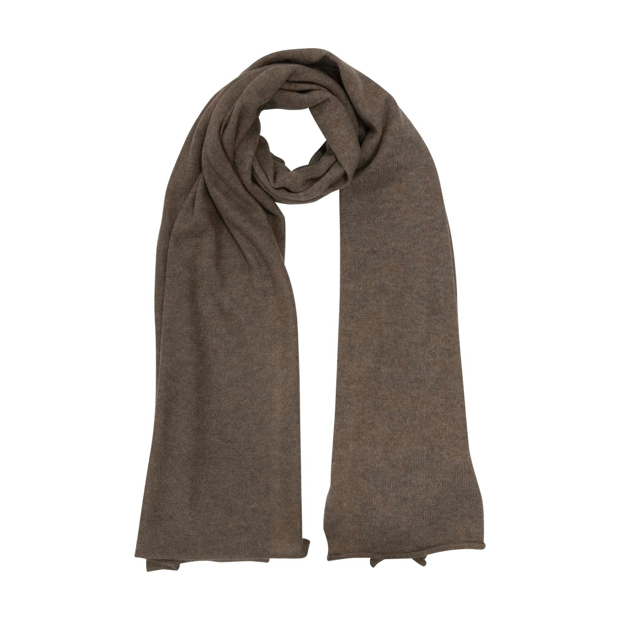 House Of Dalziel Black/Grey Cashmere Blanket Scarf - Mushroom