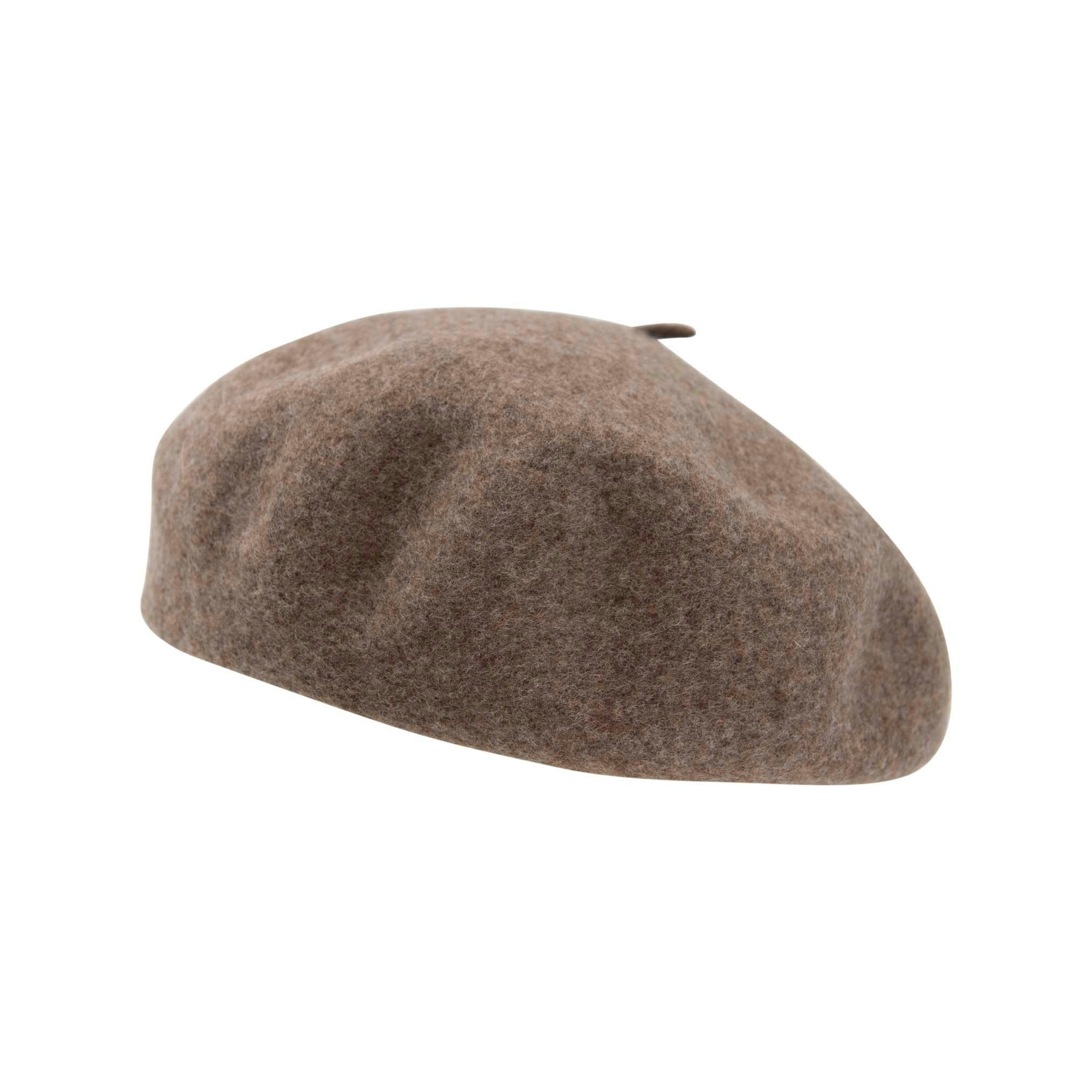Heritage Traditions Black/Red Felt Wool Beret - Mushroom