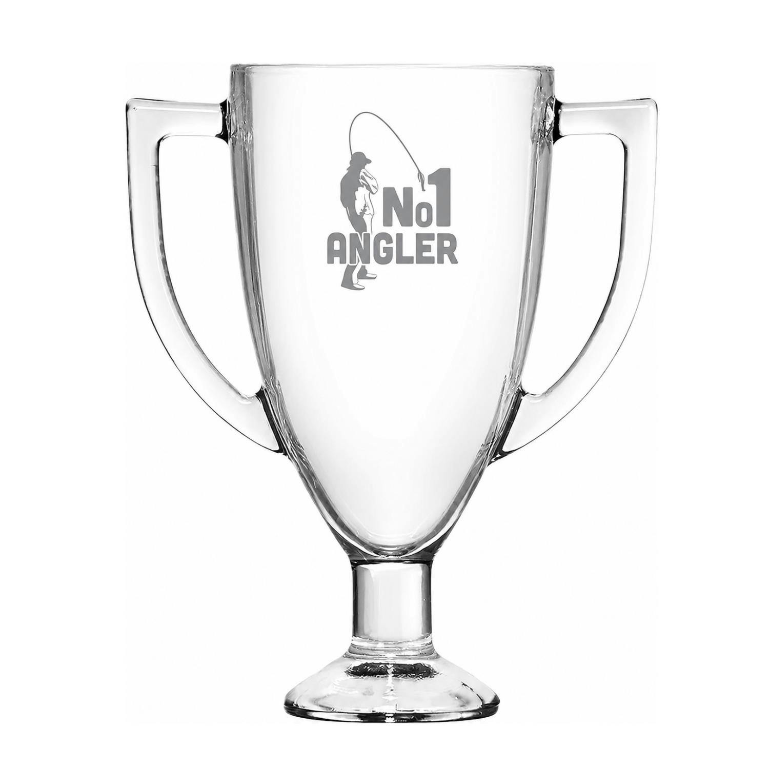 Top 3 No 1 Angler Fishing Trophy Pint Glass Clear - 1 - Clear - Glass
