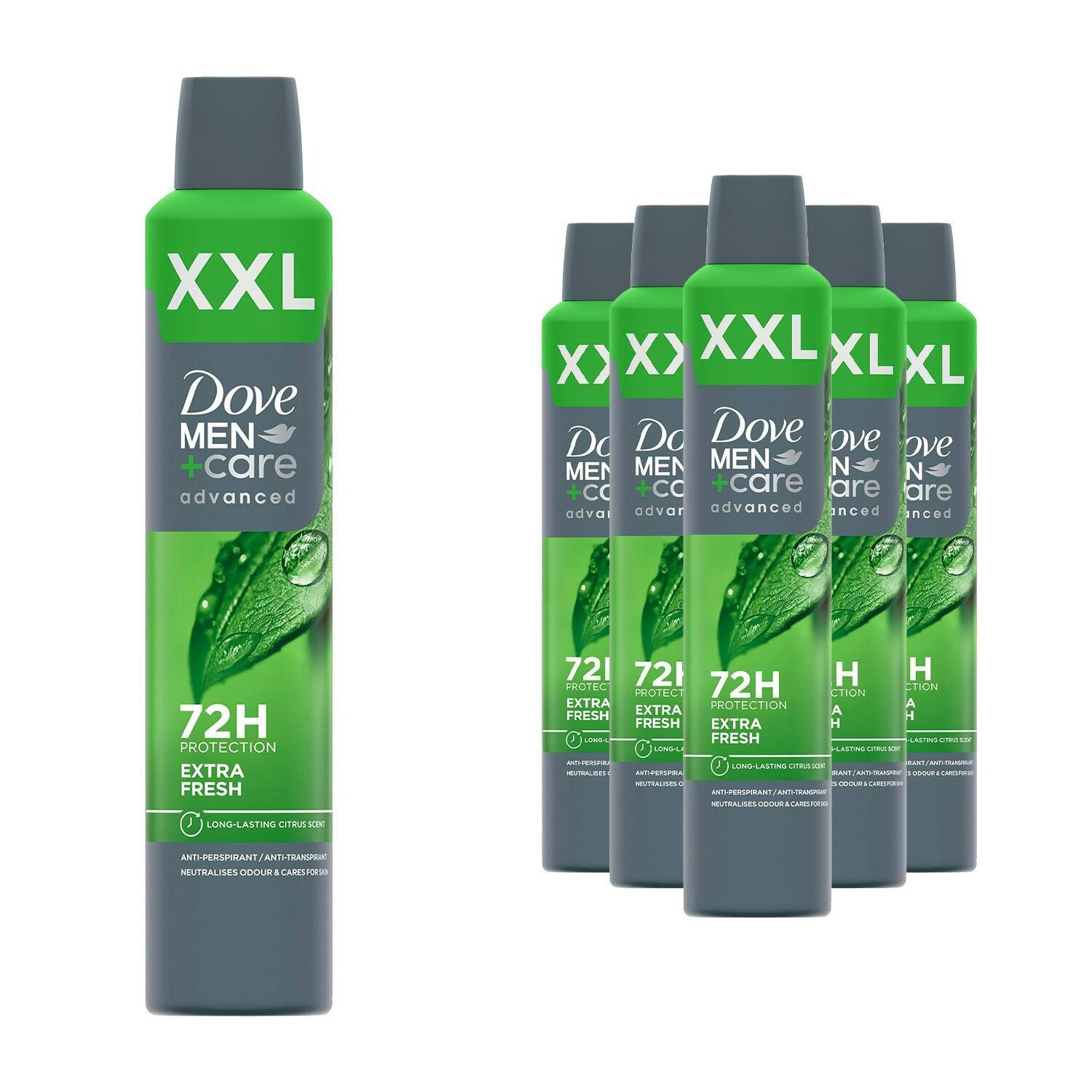 Dove Men+Care Anti-Perspirant Deodorant - Extra Fresh 72H Protection 6x300ml - Image 5