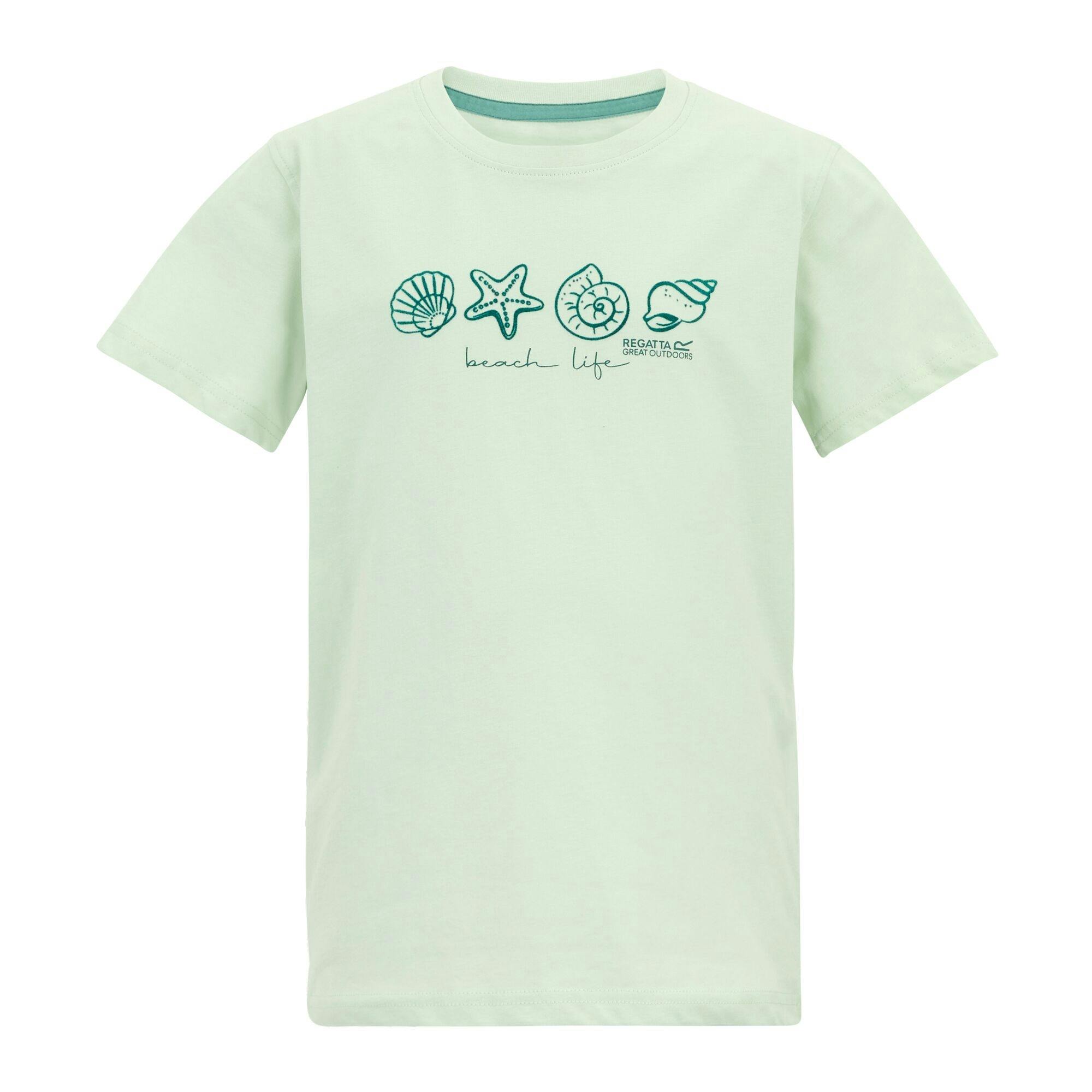 Regatta Kids Bosley T-Shirt - Ocean Mist - 3-4 Years - Ocean Mist - 100% Cotton