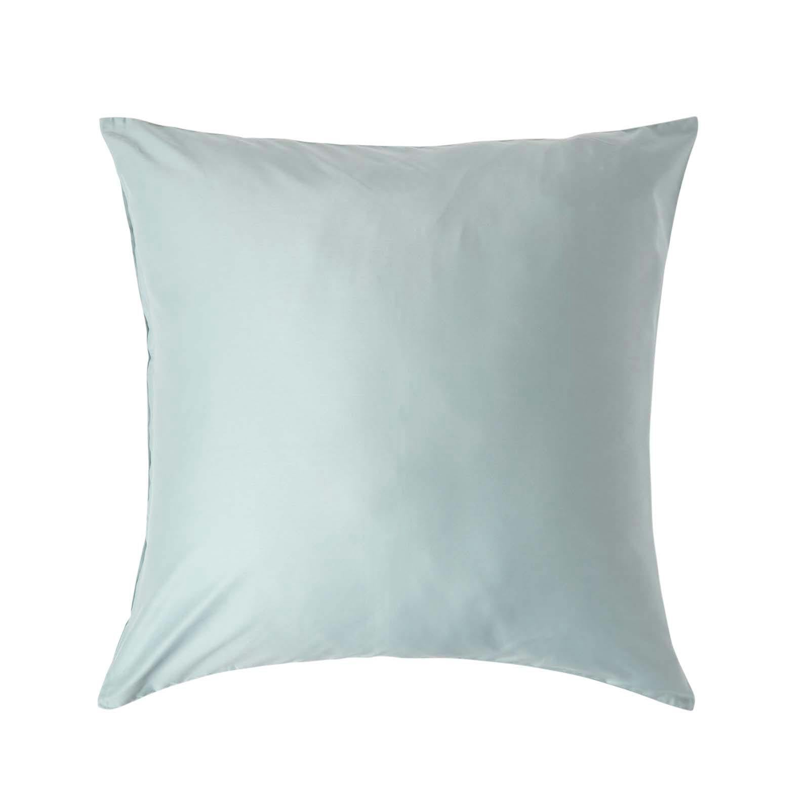 Homescapes Duck Egg Blue Blue Organic Cotton Euro Size Pillowcase 80 X 80 Cm 400Tc 600 Thread Count Equivalent Pillow Case With Zip - Image 3