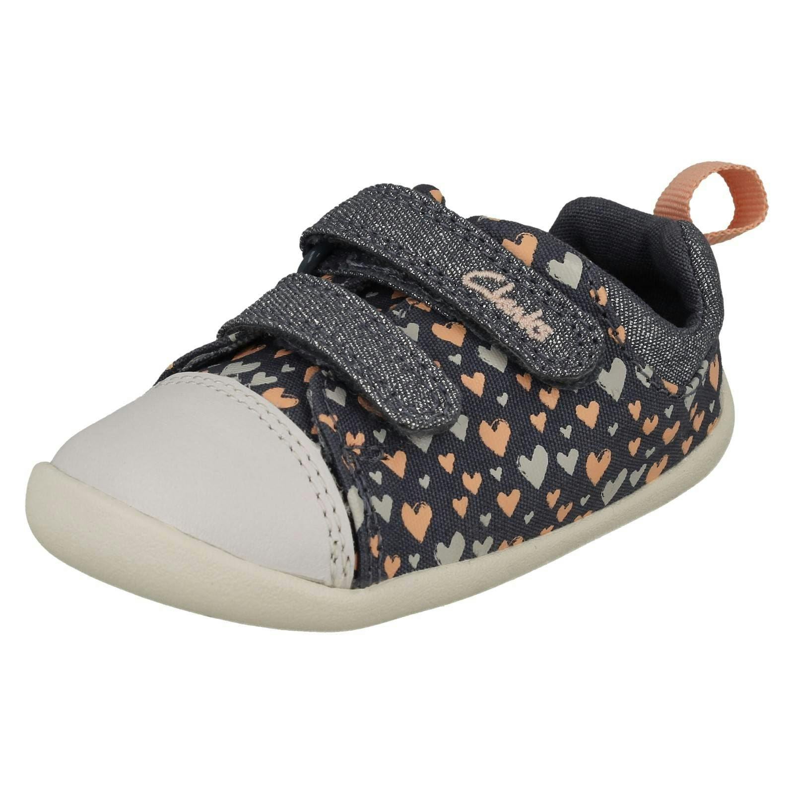 Clarks Boys Childrens Girls Pre-Walking Shoes Roamer Craft - Denim - Uk 4.5 Infant - F