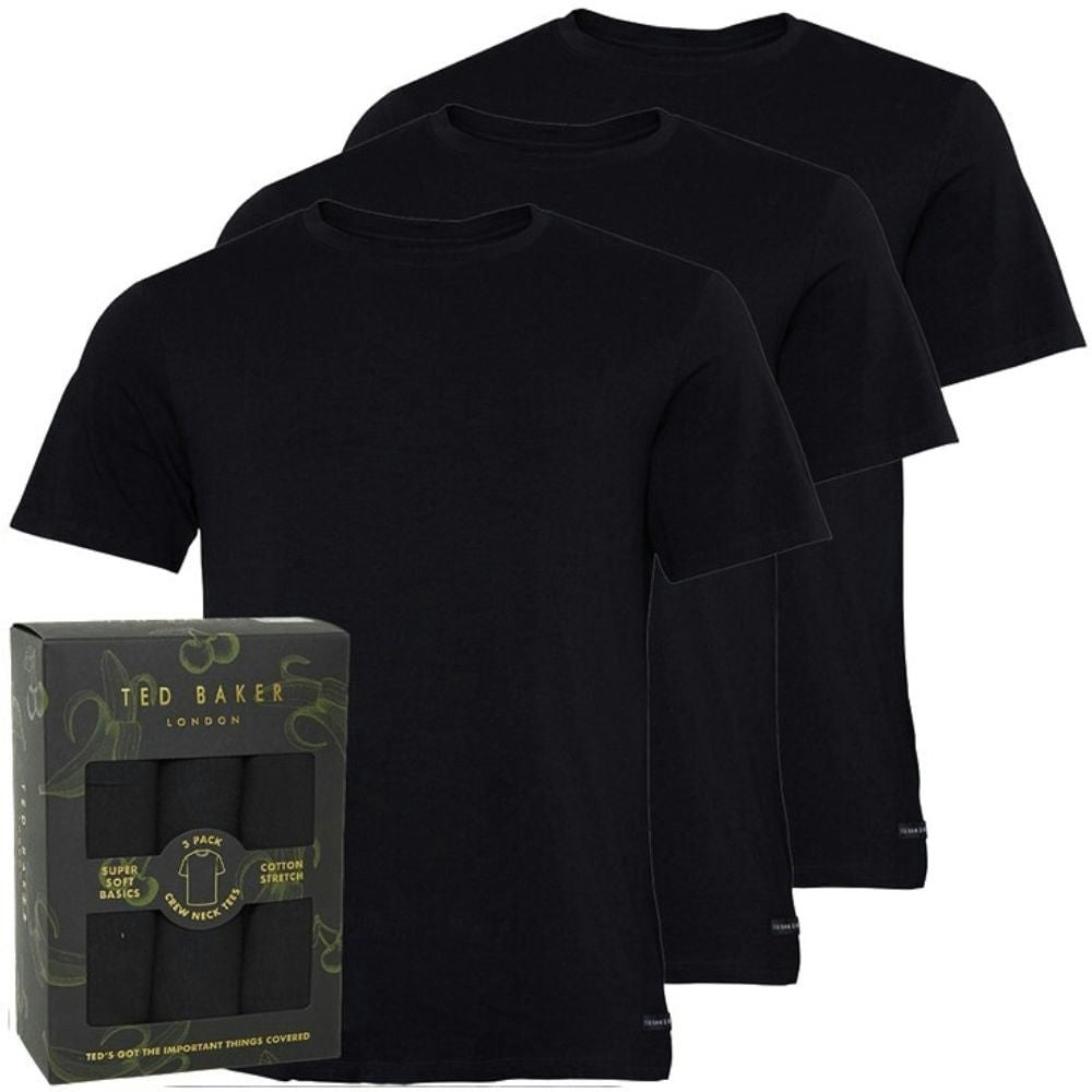 Ted Baker Mens 3-Pack Breathable Cotton Stretch Crew Neck T-Shirt - Image 2