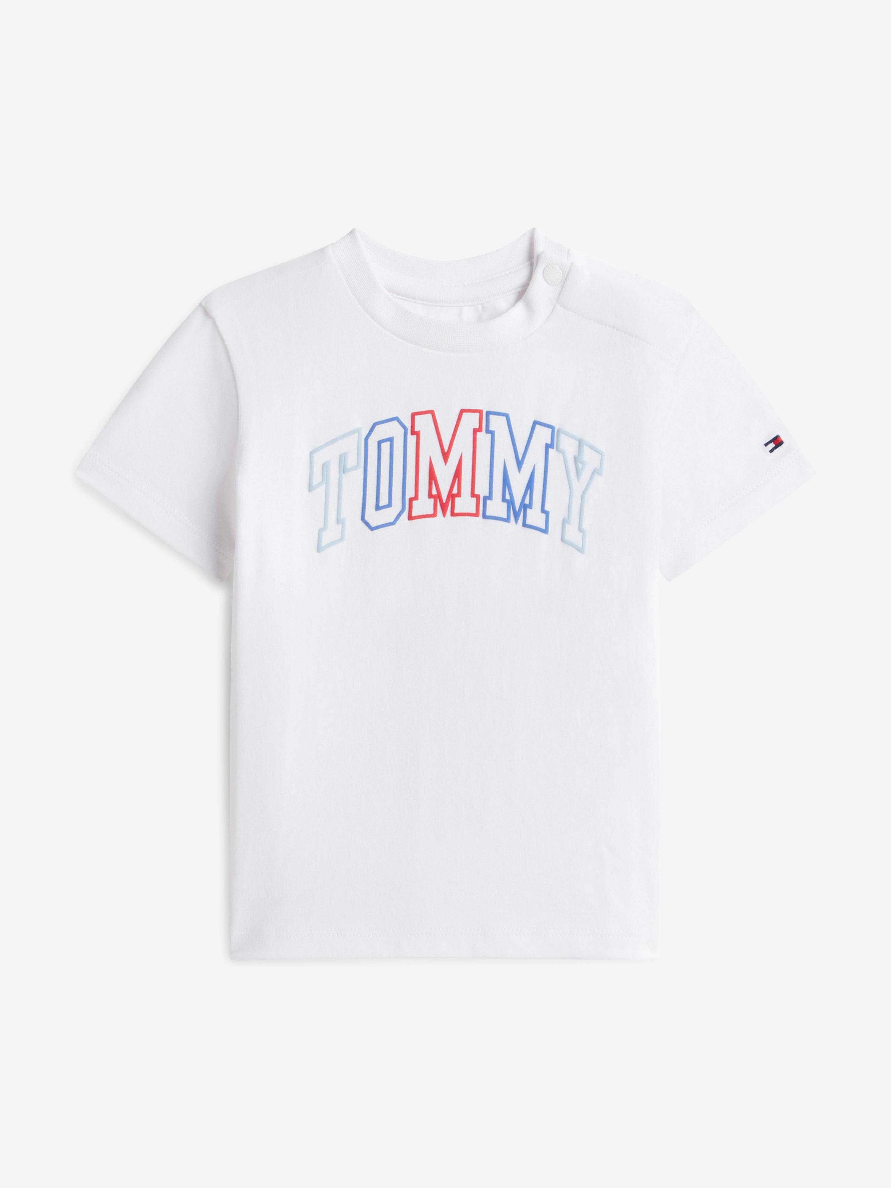 Tommy Hilfiger White Baby Tommy Outline T-Shirt In - 2 Yrs
