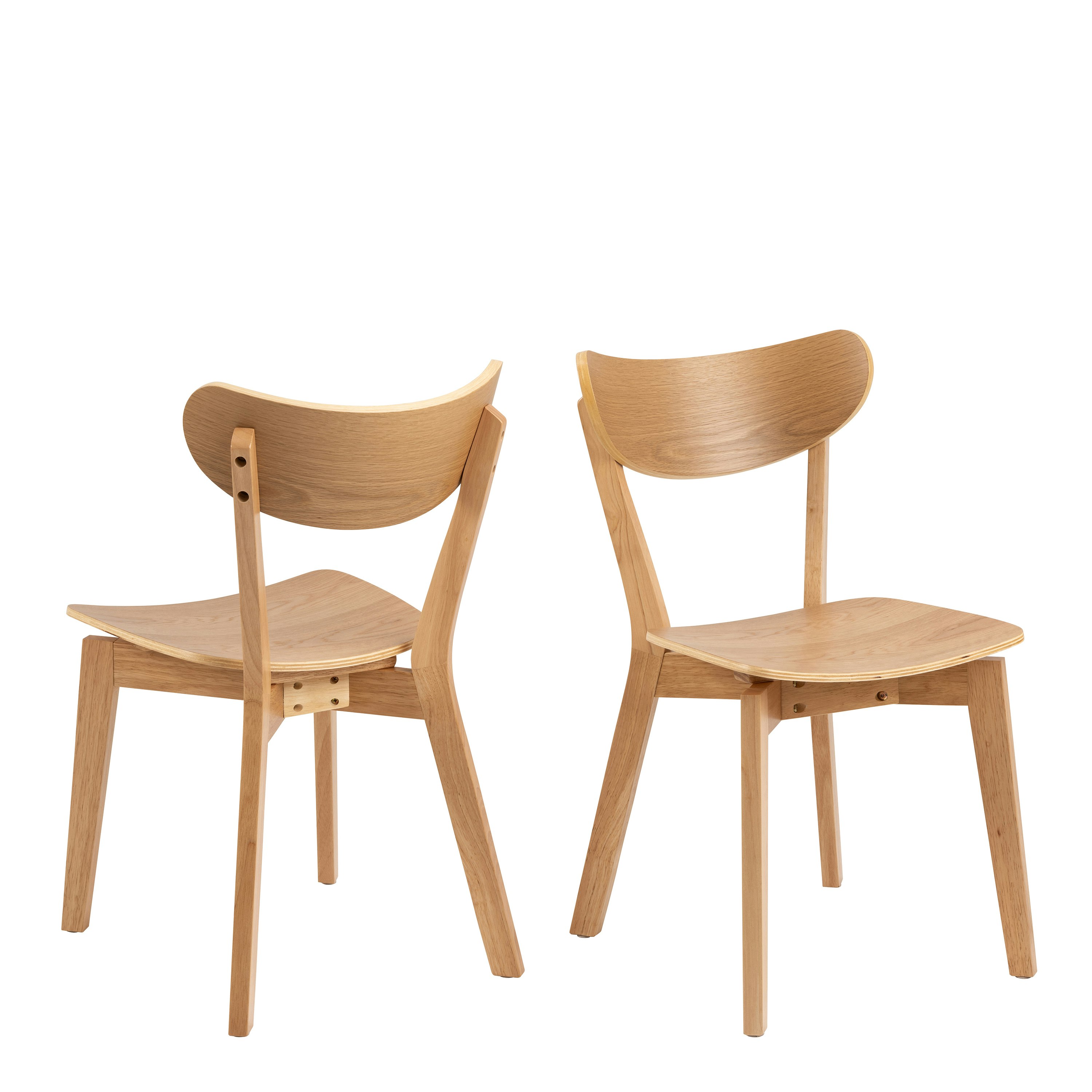 Furniture To Go Roxby Dining Chairs In Oak Set Of 2 - 1
