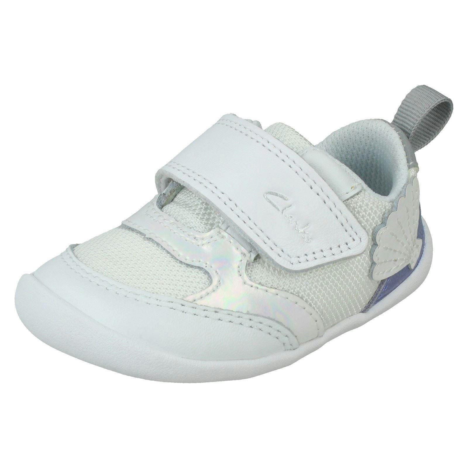 Clarks Unisex Kids White Childrens Casual Trainers Roamer Aeon - Uk 5.5 Infant - F