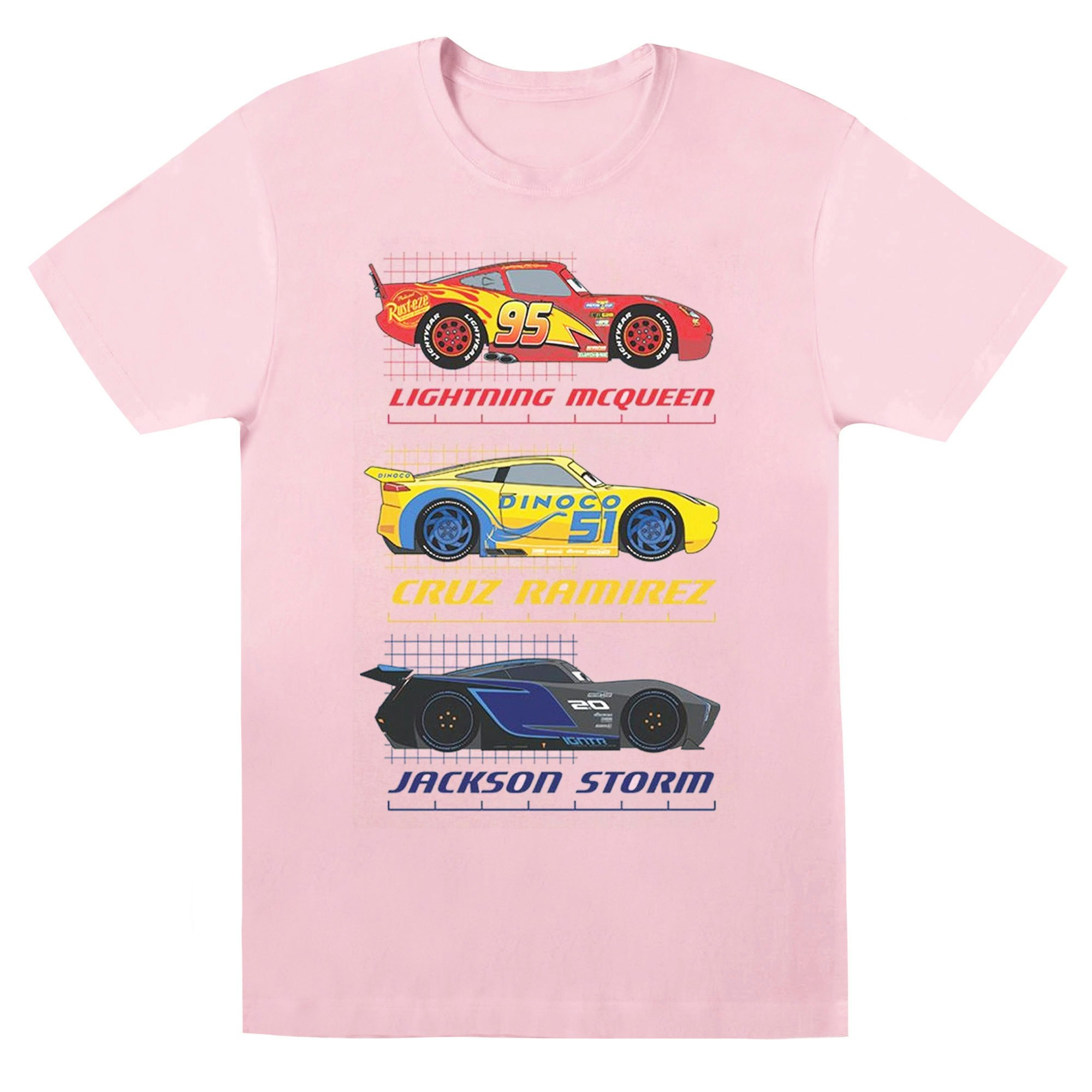 Disney Women's Pink / Cars Racer Profile Cotton Boyfriend T-Shirt - Baby - Baby - Medium