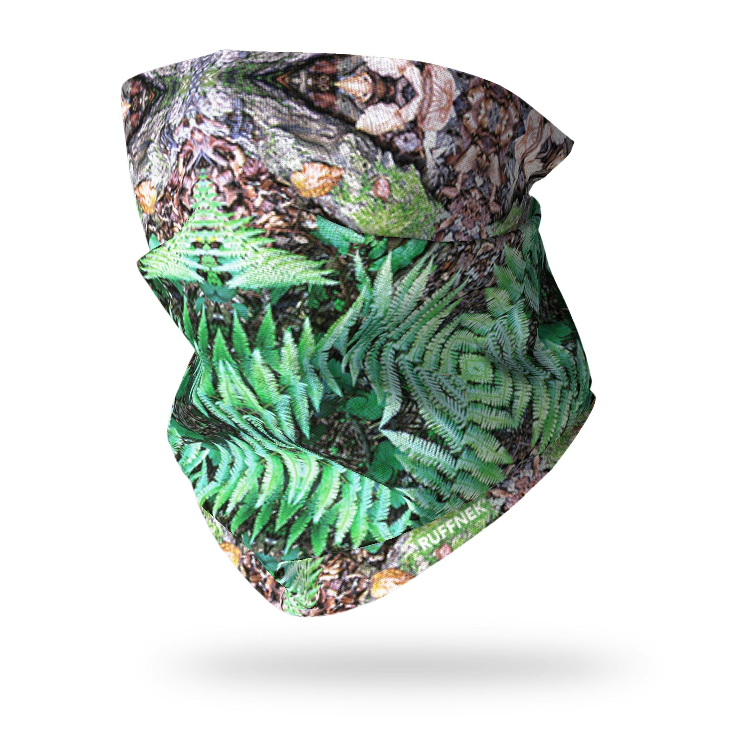 Ruffnek Men's Green Fern And Bark Camouflage Multi Scarf