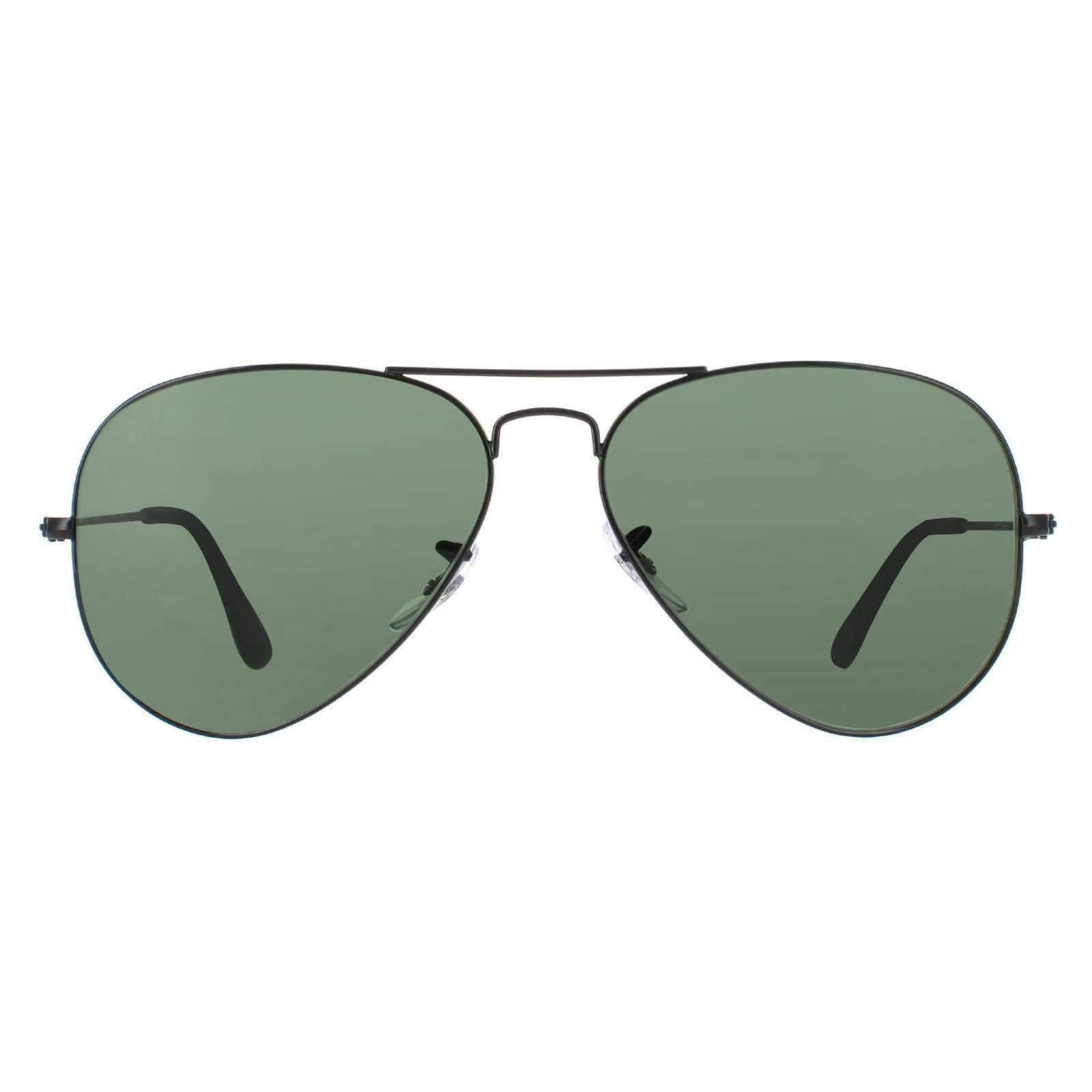 Ray-Ban Unisex Sunglasses Aviator 3025 L2823 Black Green Metal - One Size - Image 14