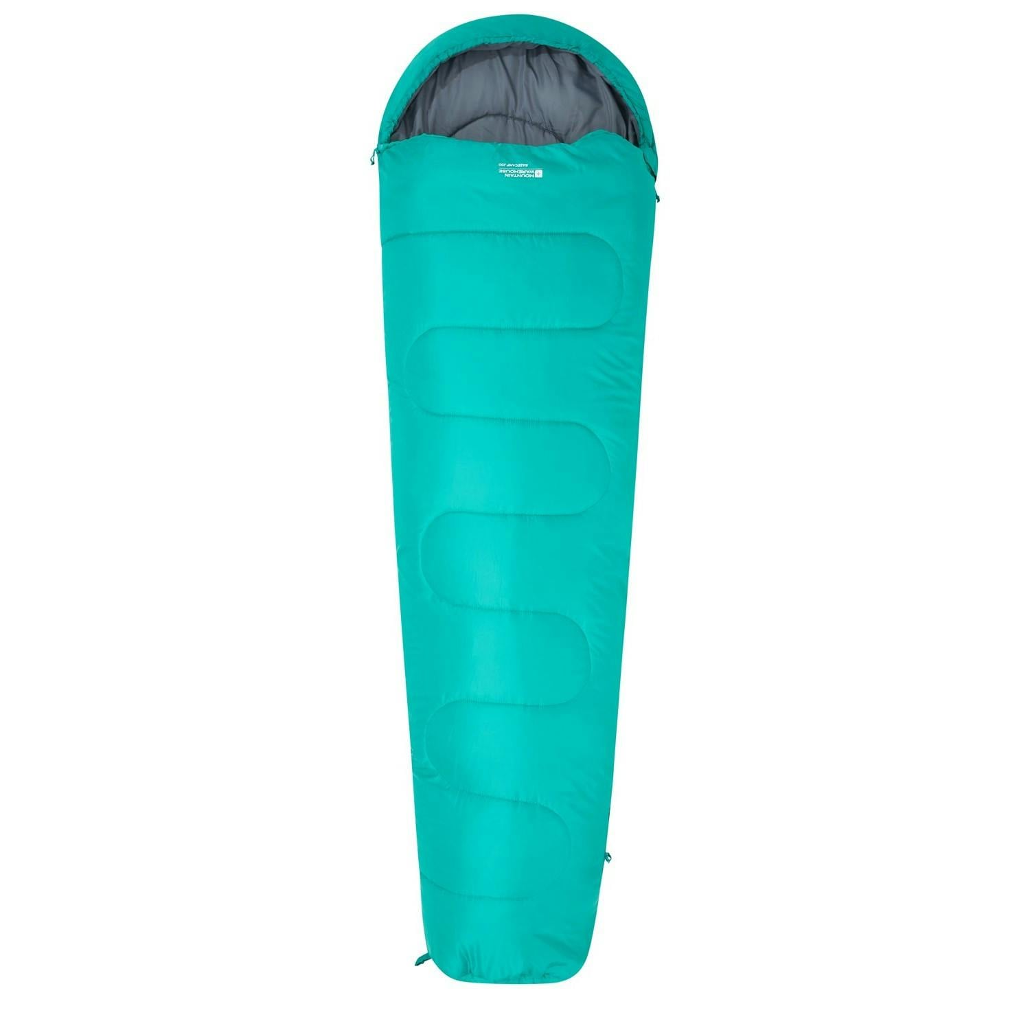Mountain Warehouse Unisex Adult Basecamp 250 Summer Mummy Sleeping Bag - Teal - One Size