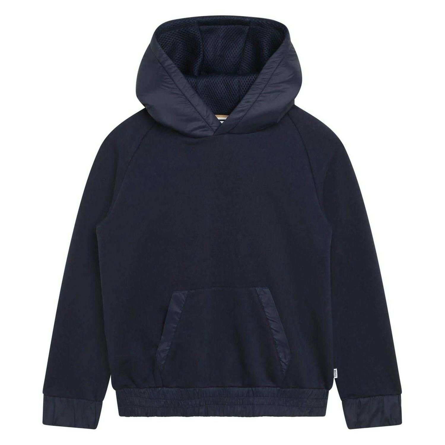 Boss Kids Regular Hoodie - Navy - 10 Years - Navy - 100% Mixed