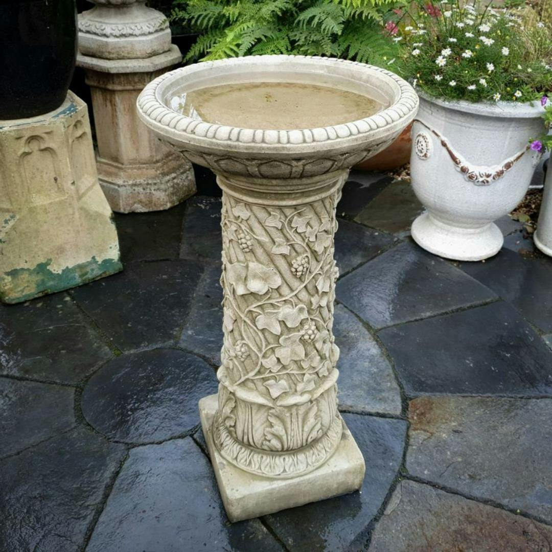 Rackhams Large Stone Cast Bacchus Birdbath
