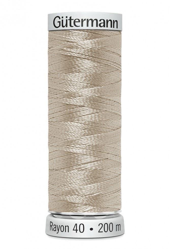 Gutermann No 40 Sulky Rayon Embroidery Thread 200M Rayon Thread Suitable For Embroidery - 1082 - 200 Metres