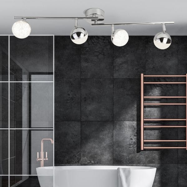 Rackhams Light Nyla 4 Chrome Semi Flush Ceiling Bar