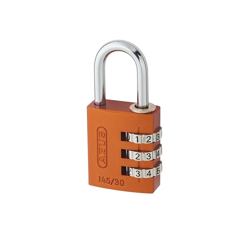 Abus Mechanical Orange 145 Series Aluminium Combination Padlock - 30 Mm