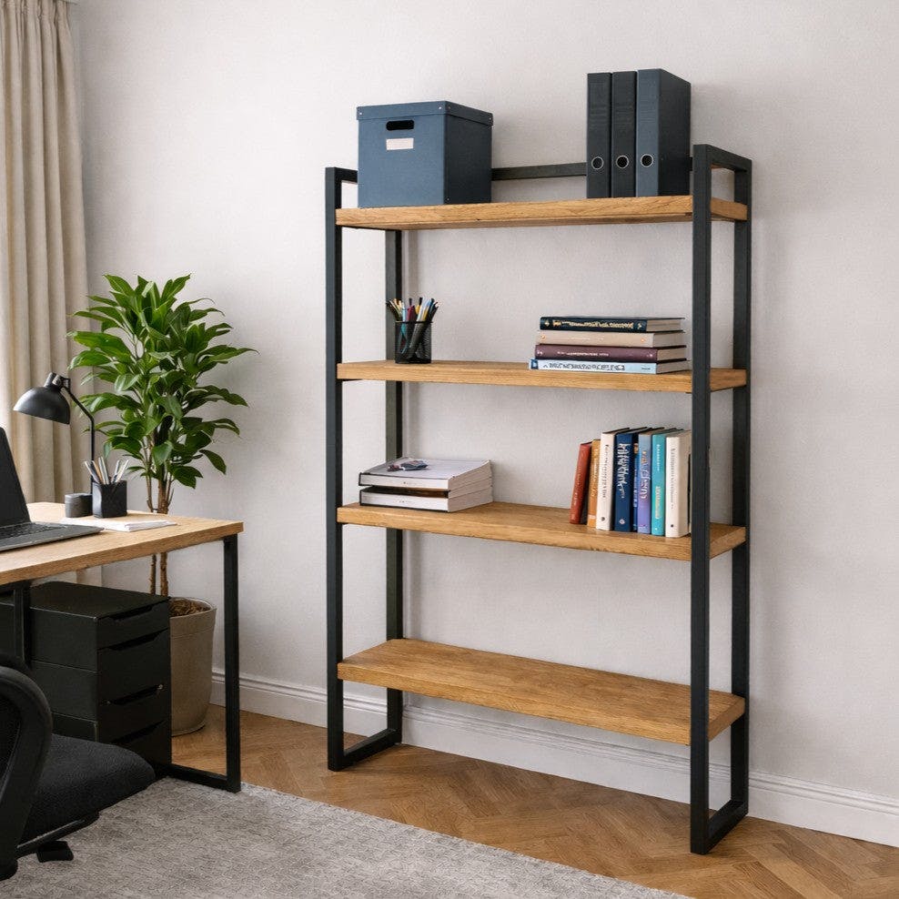 Rackhams White Oak Bookcase - 55Cm Wide