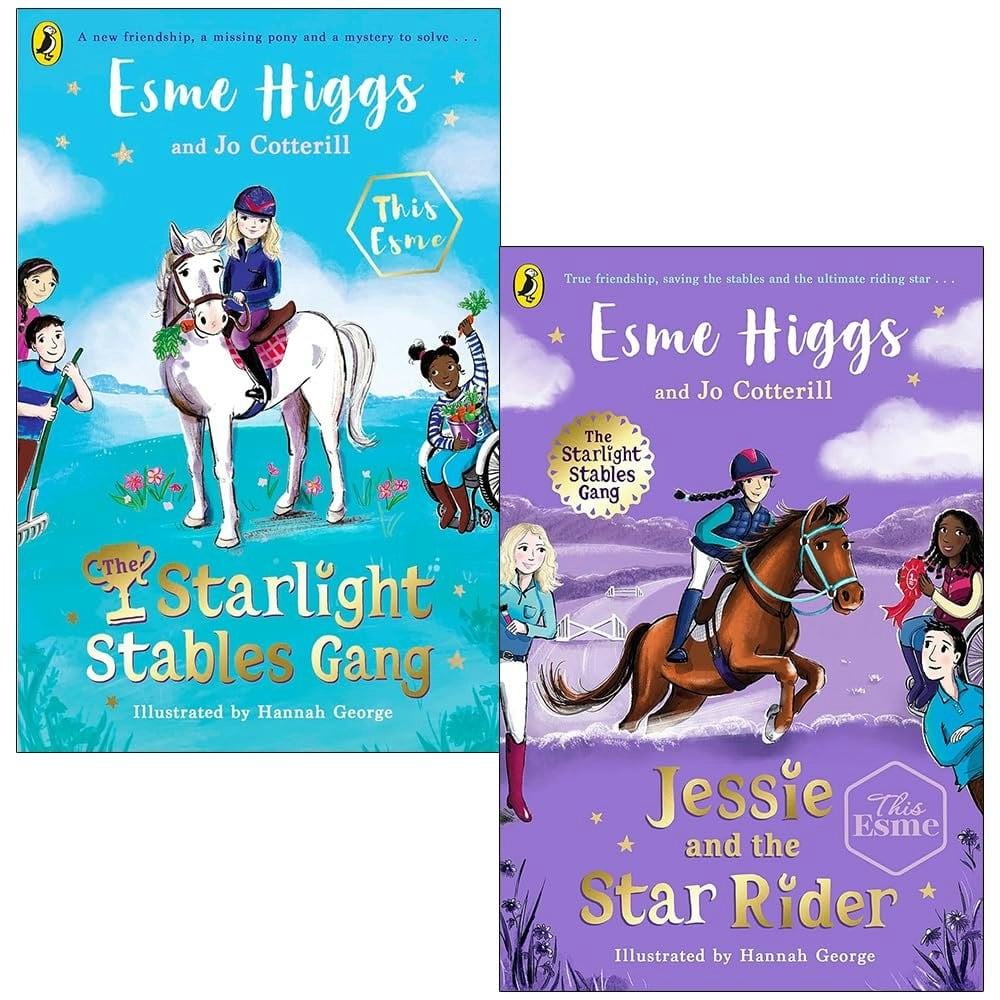 Puffin Girls Grey The Starlight Stables Gang Series 2 Books Collection Set By Esme Higgs, Jo Cotterill (The Starlight Stables Gang & Jessie And The Star Rider)